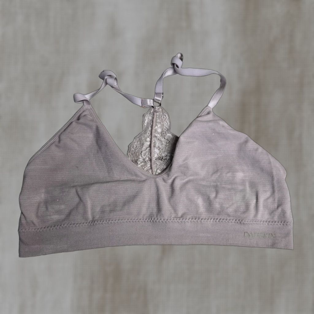 Vintage VINTAGE Danskin Gray Cotton Blend Sports Bra Size S Womens Size ONE SIZE - 1 Thumbnail