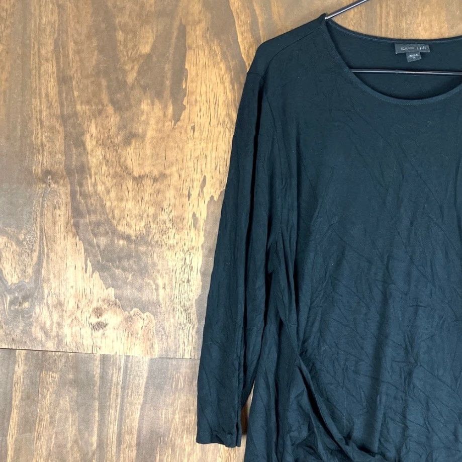 J. Jill VINTAGE J Jill Dress Shirt Dress Women XL Black Wearever Jersey Faux Wrap Stretch Long Sleeveless Casual Size XL / US 12-14 / IT 48-50 - 4 Thumbnail