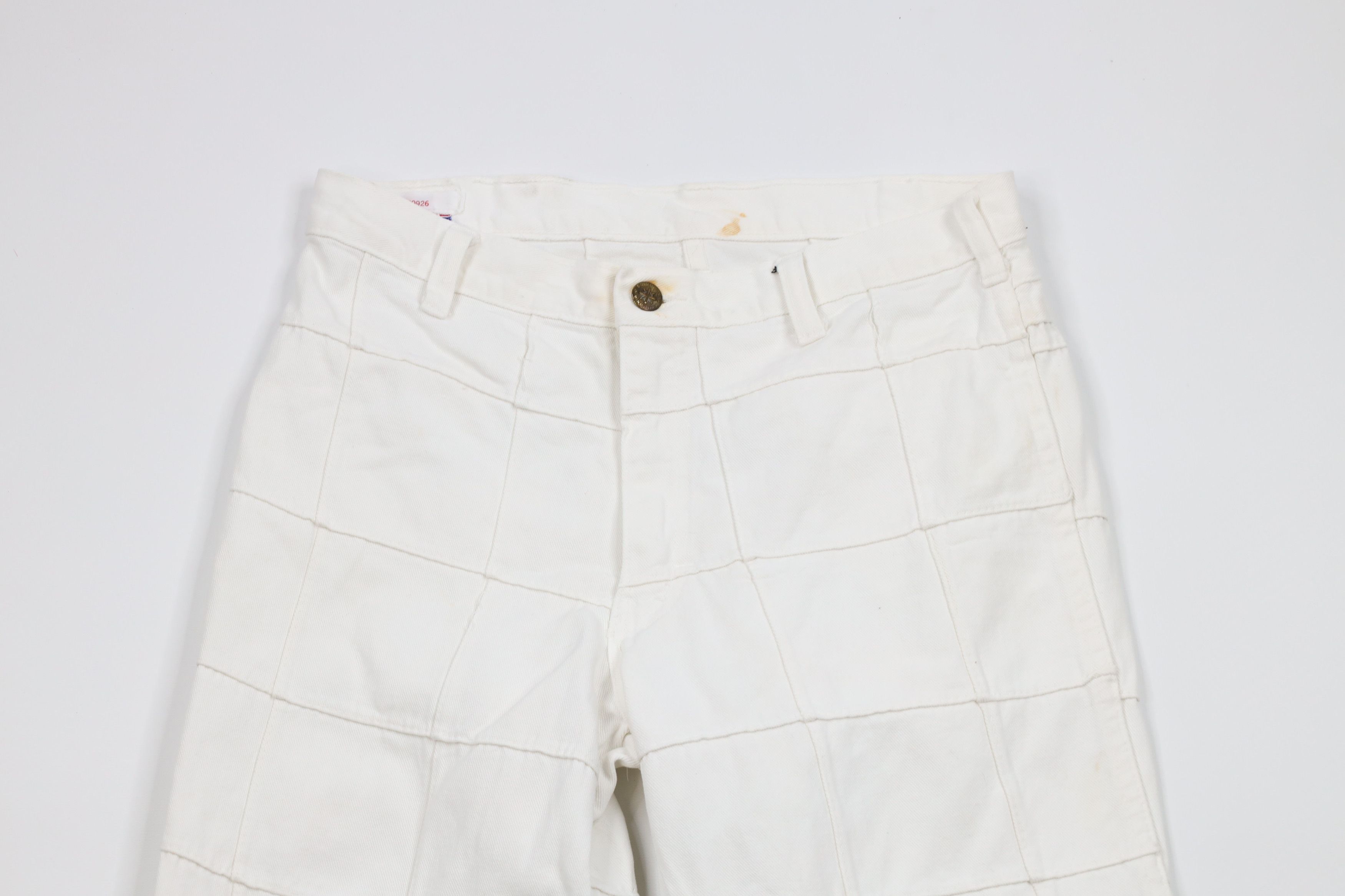 Vintage Vintage 70s Streetwear Patchwork Bell Bottoms Jeans White Size US 30 / EU 46 - 2 Thumbnail