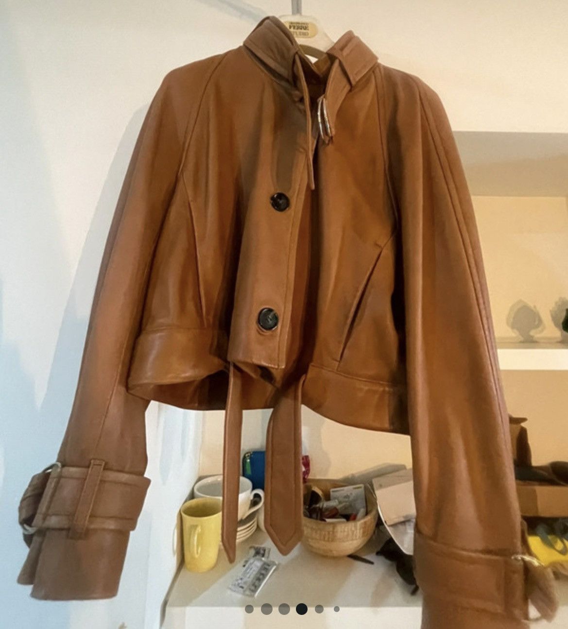 Acne Studios Timeless short leather jacket acne studios Size S / US 4 / IT 40 - 2 Thumbnail