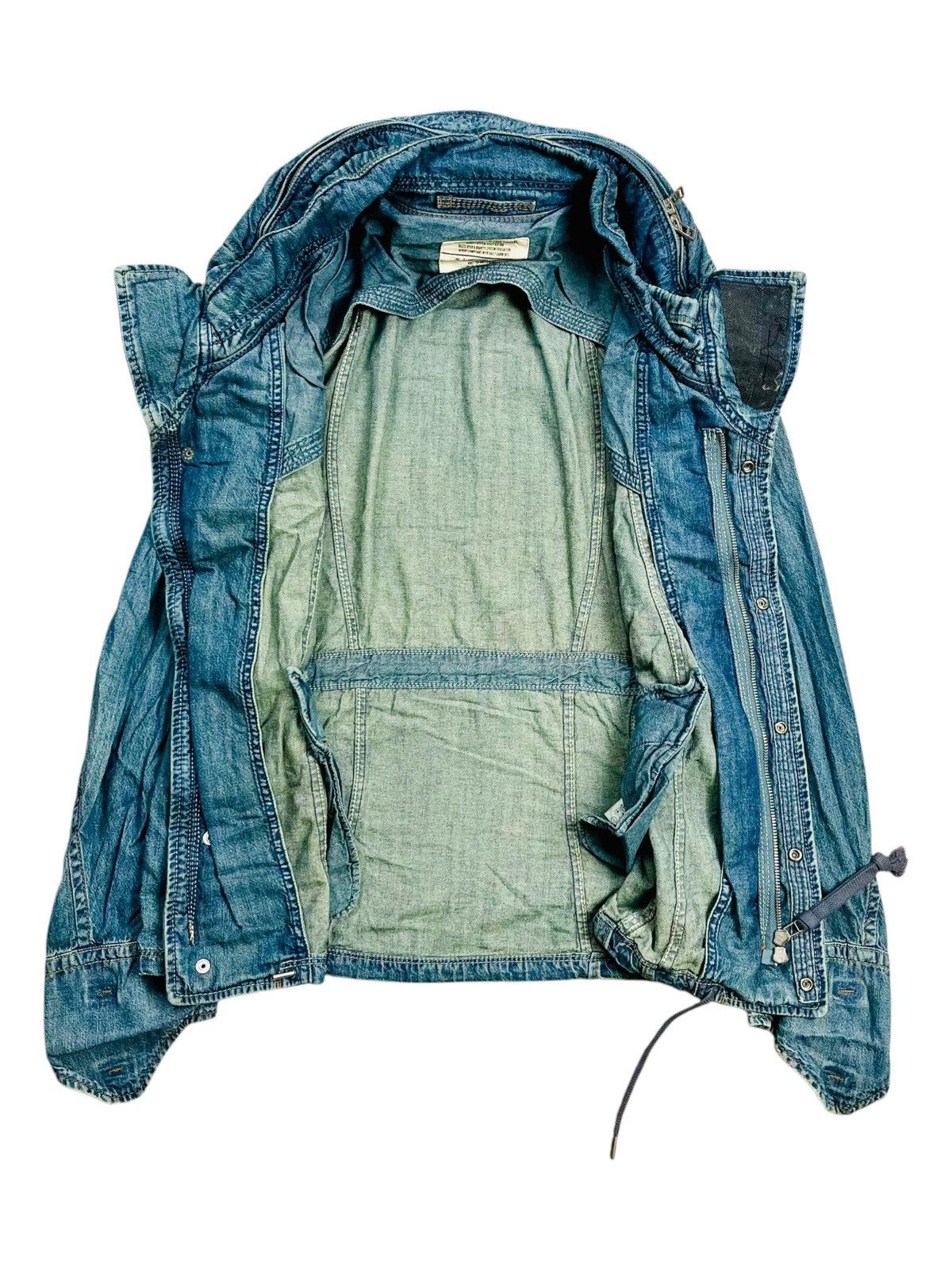 If Six Was Nine 2000s G.O.A - Cyber Apocalypse Bono Denim Jacket Size US M / EU 48-50 / 2 - 2 Thumbnail