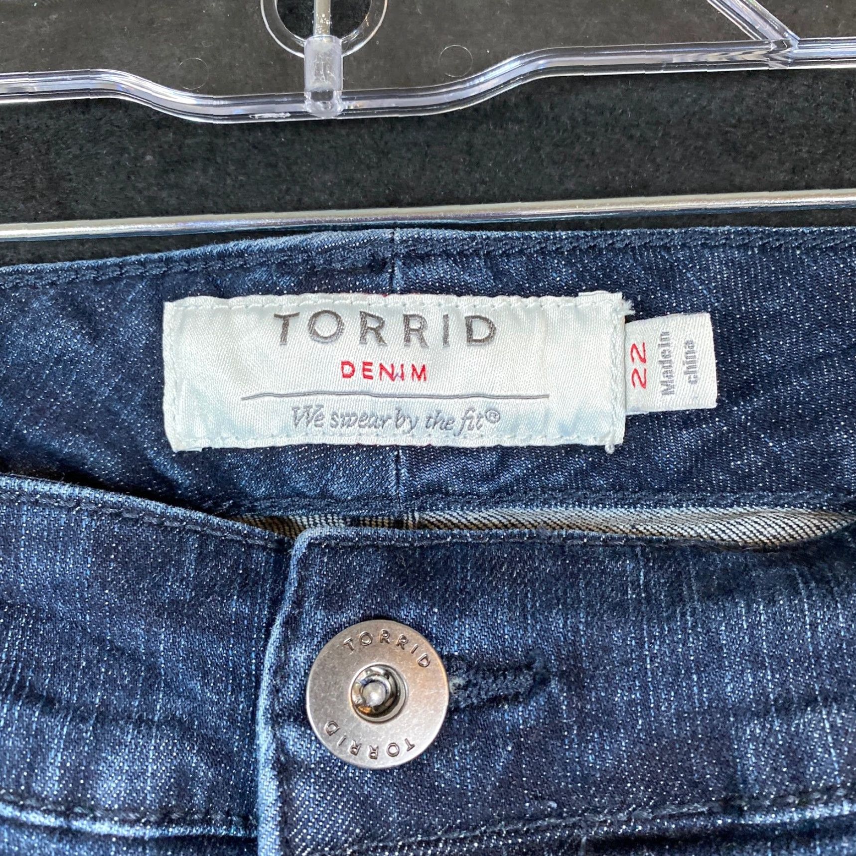 Torrid Torrid Jeans Blue Denim High Rise Straight Leg Stretch Cotton Blend 22 Womens Size 40" / US 18 - 4 Thumbnail