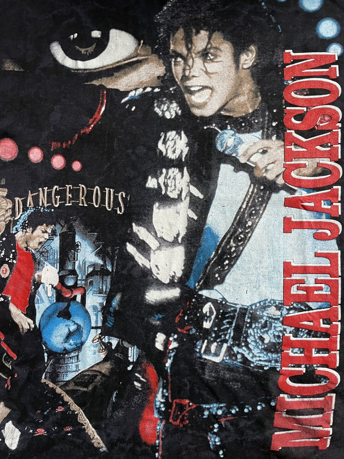 Band Tees × Michael Jackson × Vintage Michael Jackson 1992 Dangerous Tour Tee Vintage Over Print Size US XL / EU 56 / 4 - 7 Thumbnail