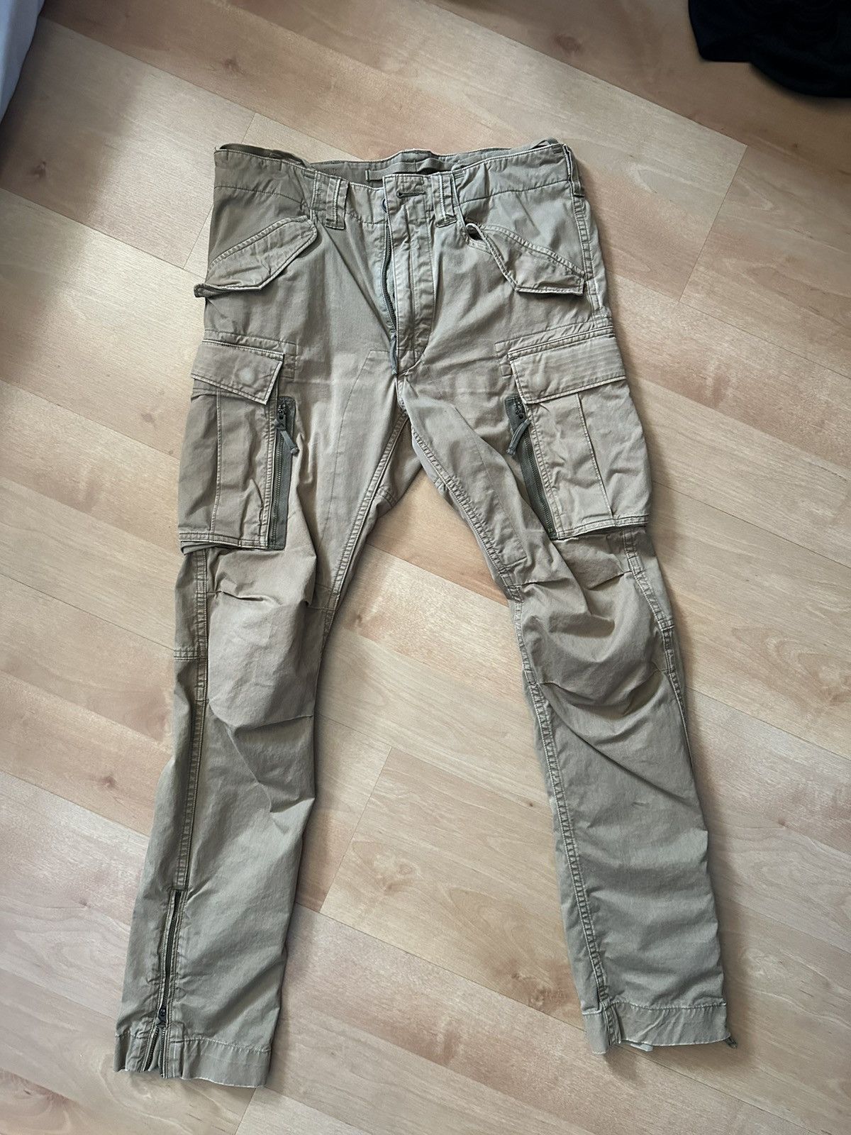 RRL Ralph Lauren RRL khaki cargo military pant Size US 29 - 1 Thumbnail