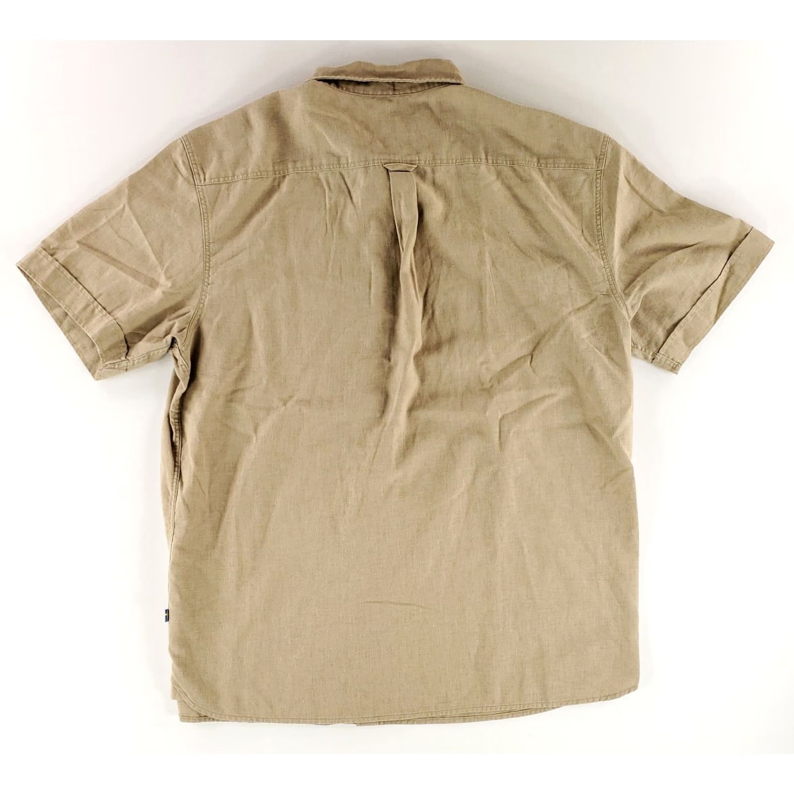 Vintage Fjallraven Ovik Travel Button Up Shirt Hemp Poly Blend Short Sleeve Tan Mens XL Beige Shirt Mens XL Size US XL / EU 56 / 4 - 6 Thumbnail