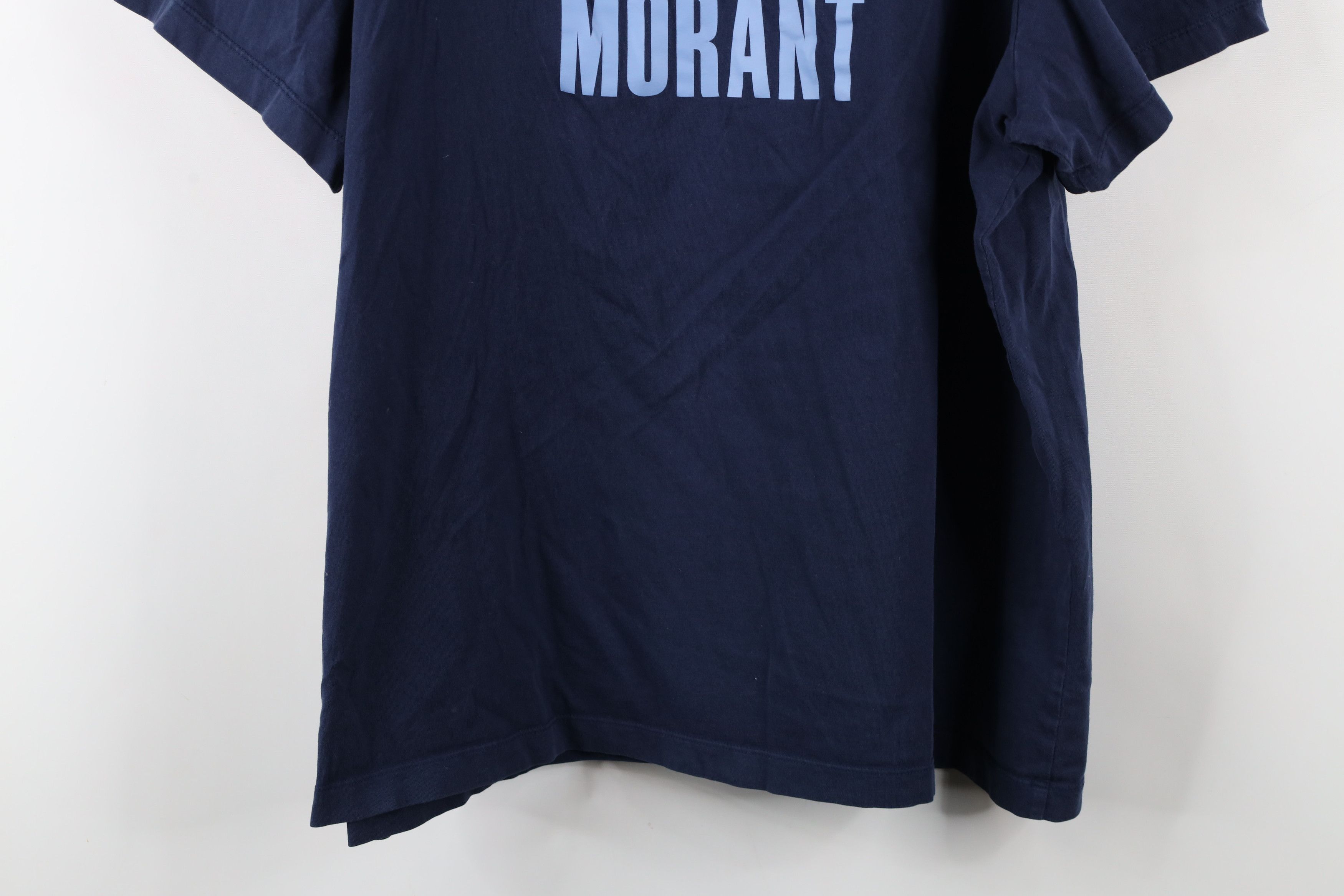 Nike × Vintage Nike Ja Morant Memphis Grizzlies Basketball T-Shirt Blue #12 Size US XXL / EU 58 / 5 - 14 Thumbnail