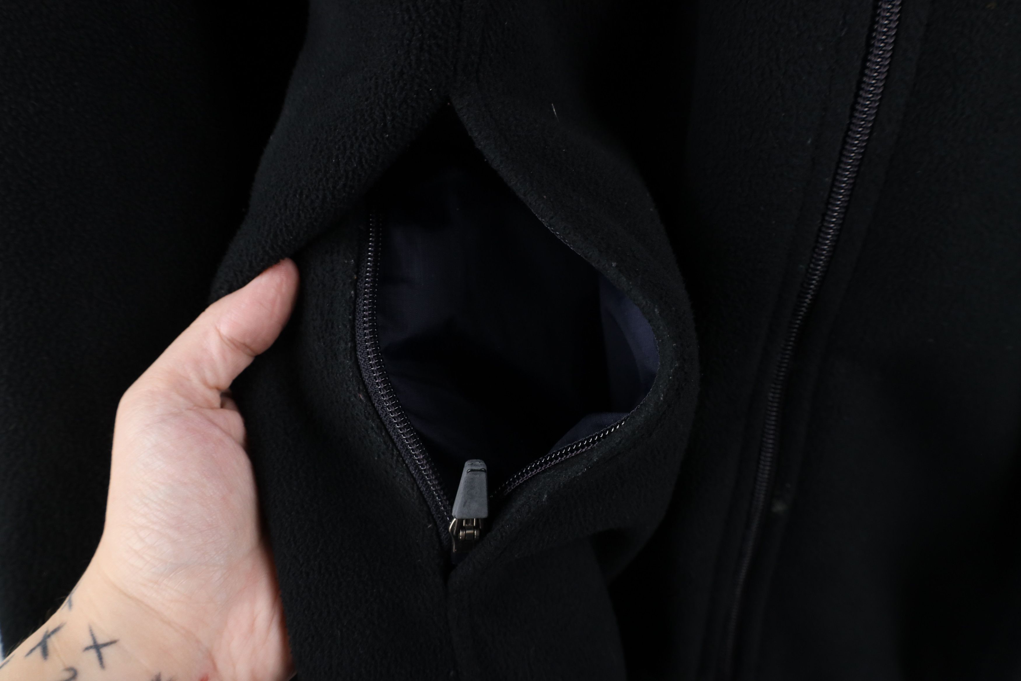 Lands' End × Vintage Vintage 90s Lands End Fleece Full Zip Jacket Black Size XL / US 12-14 / IT 48-50 - 6 Thumbnail