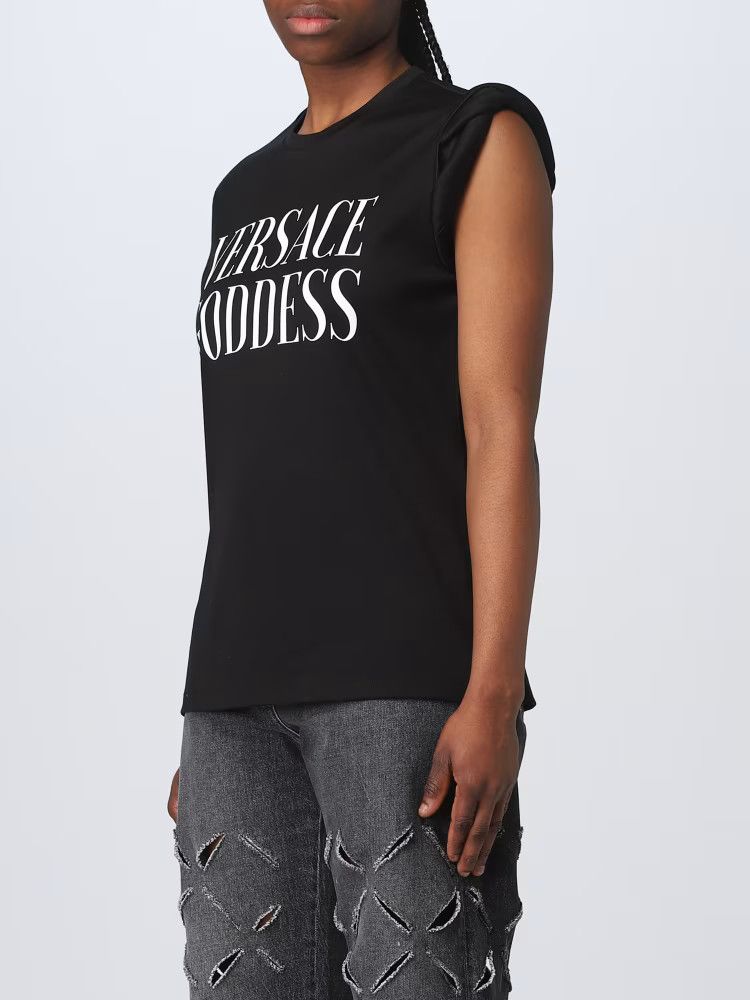 Versace o1y0226 Logo Crewneck T-Shirt in Black Size S / US 4 / IT 40 - 4 Thumbnail