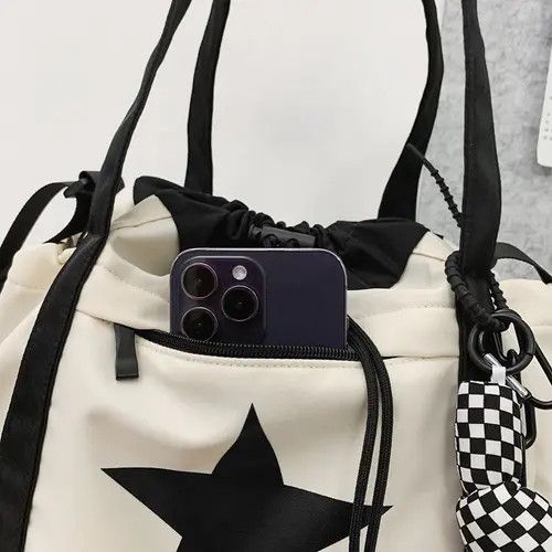 Vintage White Splash Proof Nylon Crossbody Bags Size ONE SIZE - 4 Thumbnail