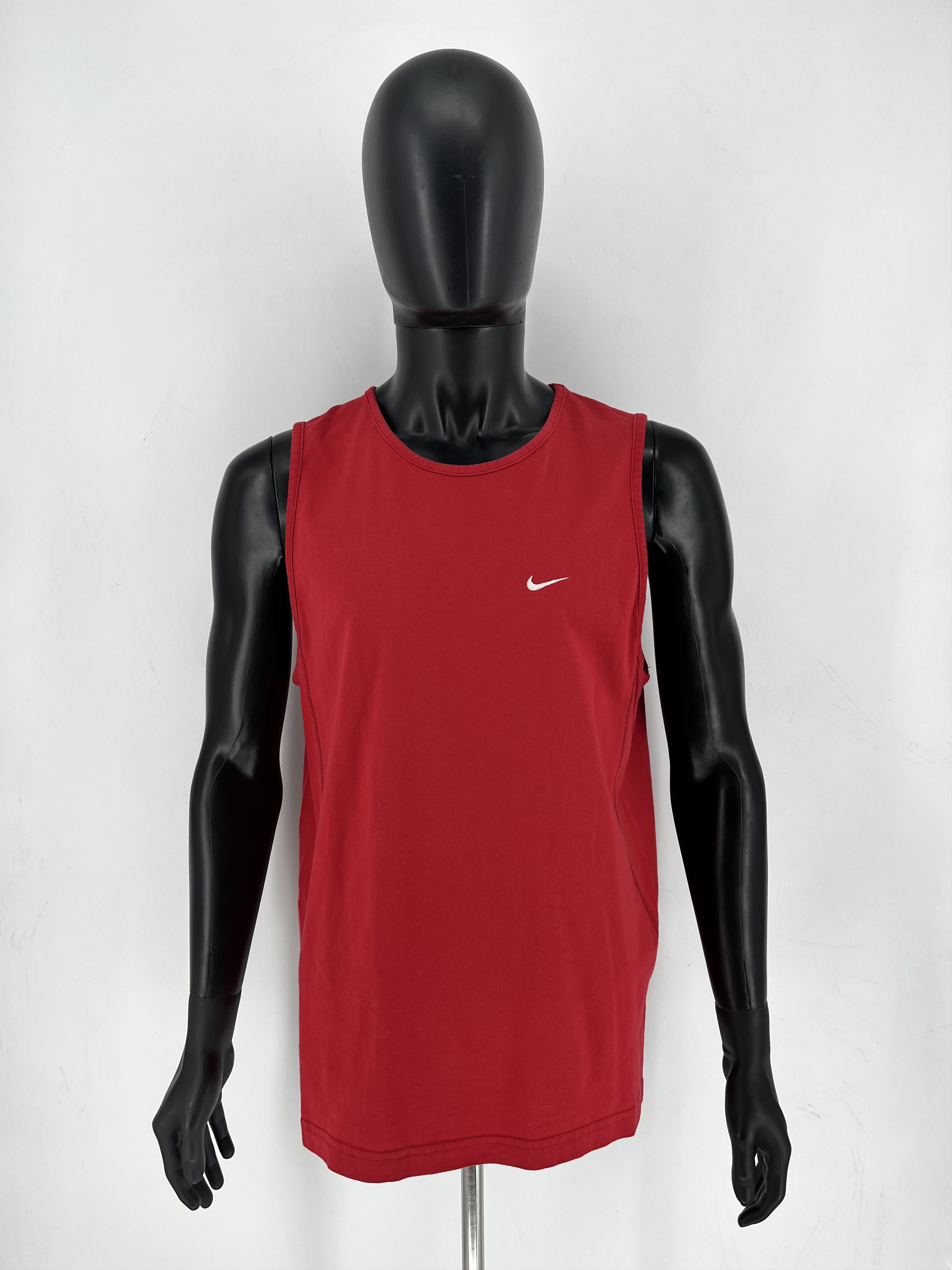 Nike Vintage Nike Tank Top Shirt Mens Red Sleeveless Logo Size US L / EU 52-54 / 3 - 2 Thumbnail