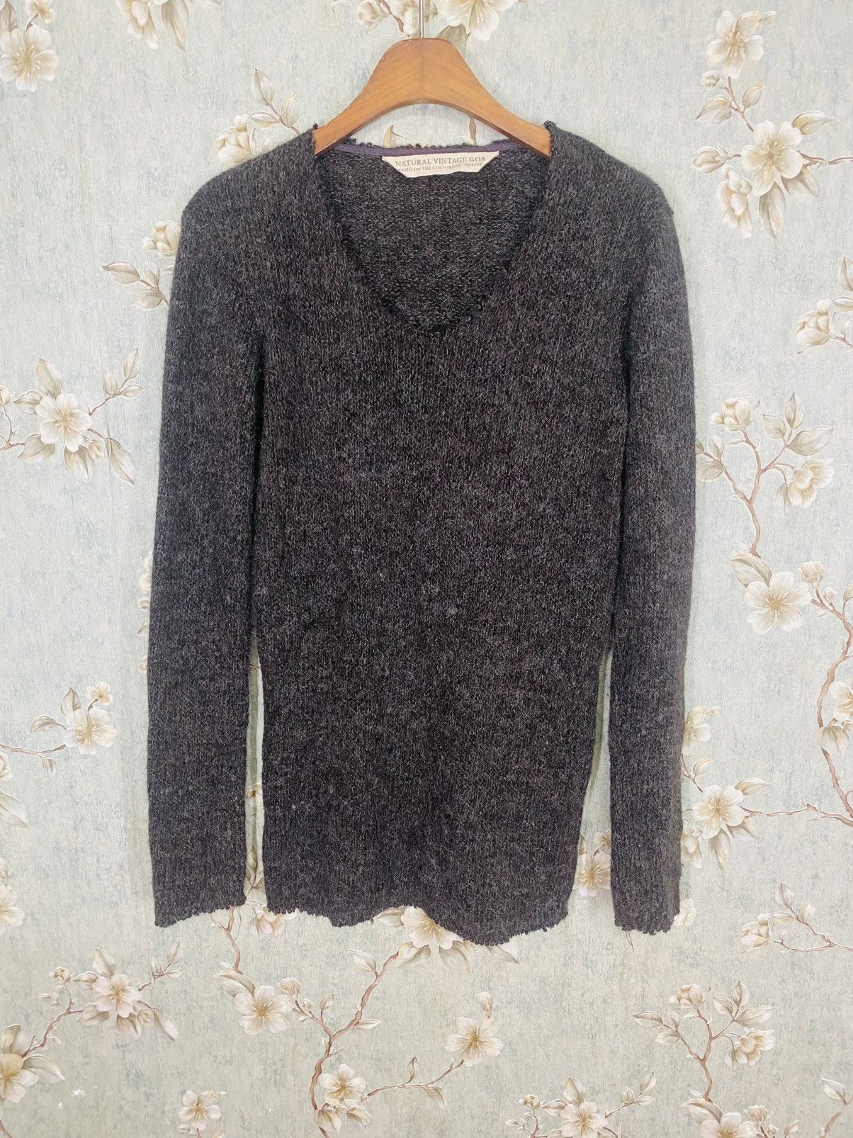GOA Natural Vintage Goa Japanese Wool Cardigan Archive Piece Size M / US 6-8 / IT 42-44 - 1 Thumbnail