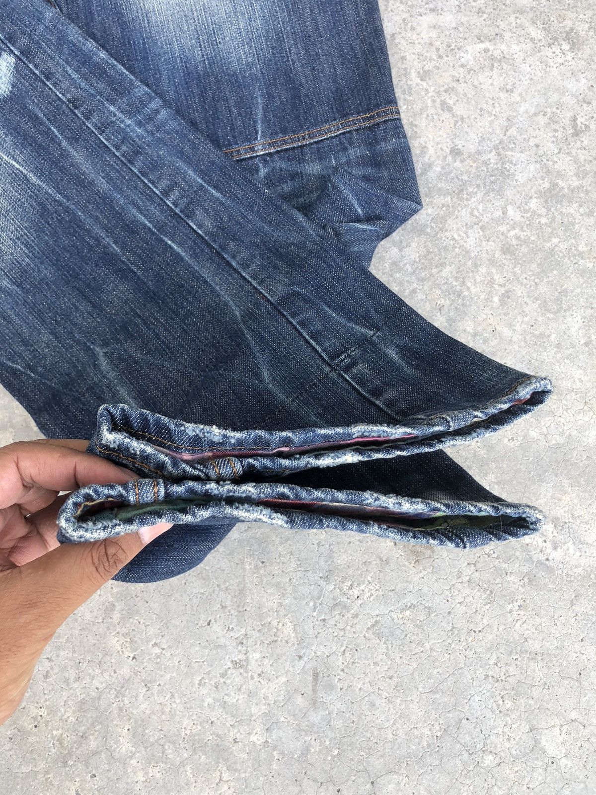 Japanese Brand Japanese Dominate Handcrafted Double Waist Distressed Jeans Size US 34 / EU 50 - 13 Thumbnail
