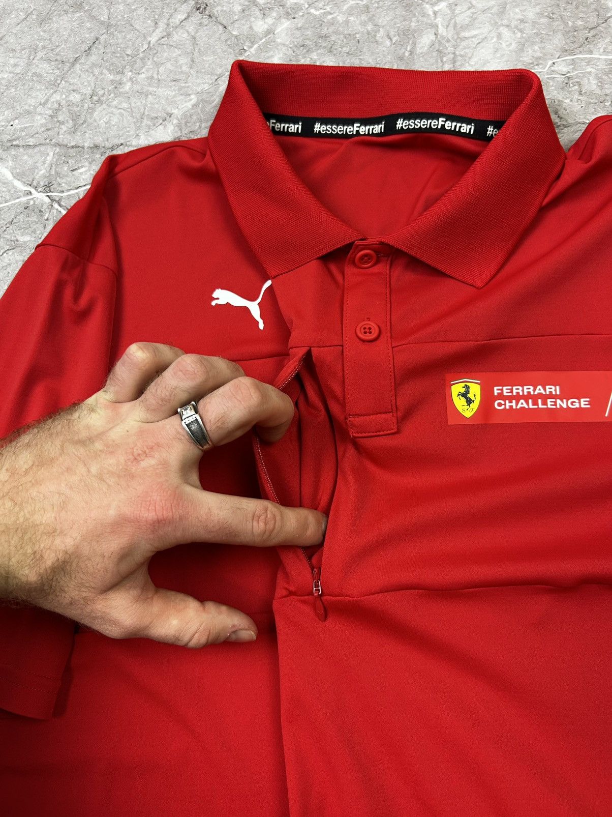 Ferrari × Puma × Vintage Vintage Ferrari x Puma Racing Team T Shirt Polo Size US L / EU 52-54 / 3 - 5 Thumbnail