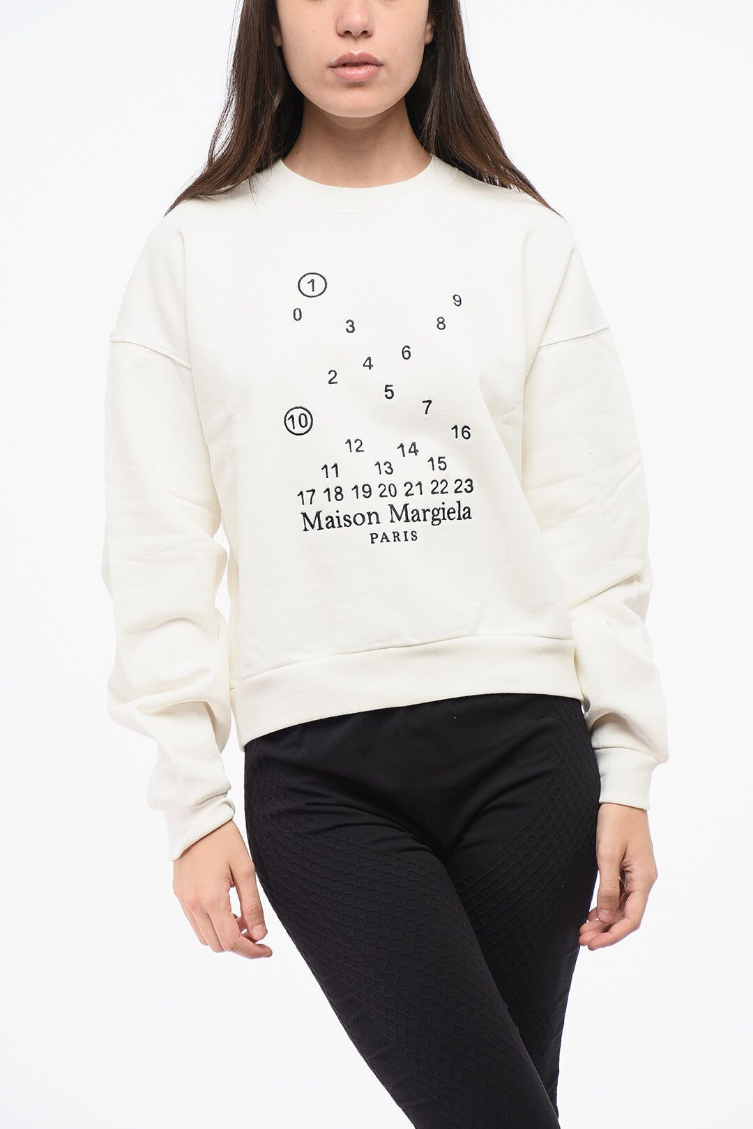 Maison Margiela og1mm0825 Crewneck Sweatshirt in White Size S / US 4 / IT 40 - 1 Thumbnail