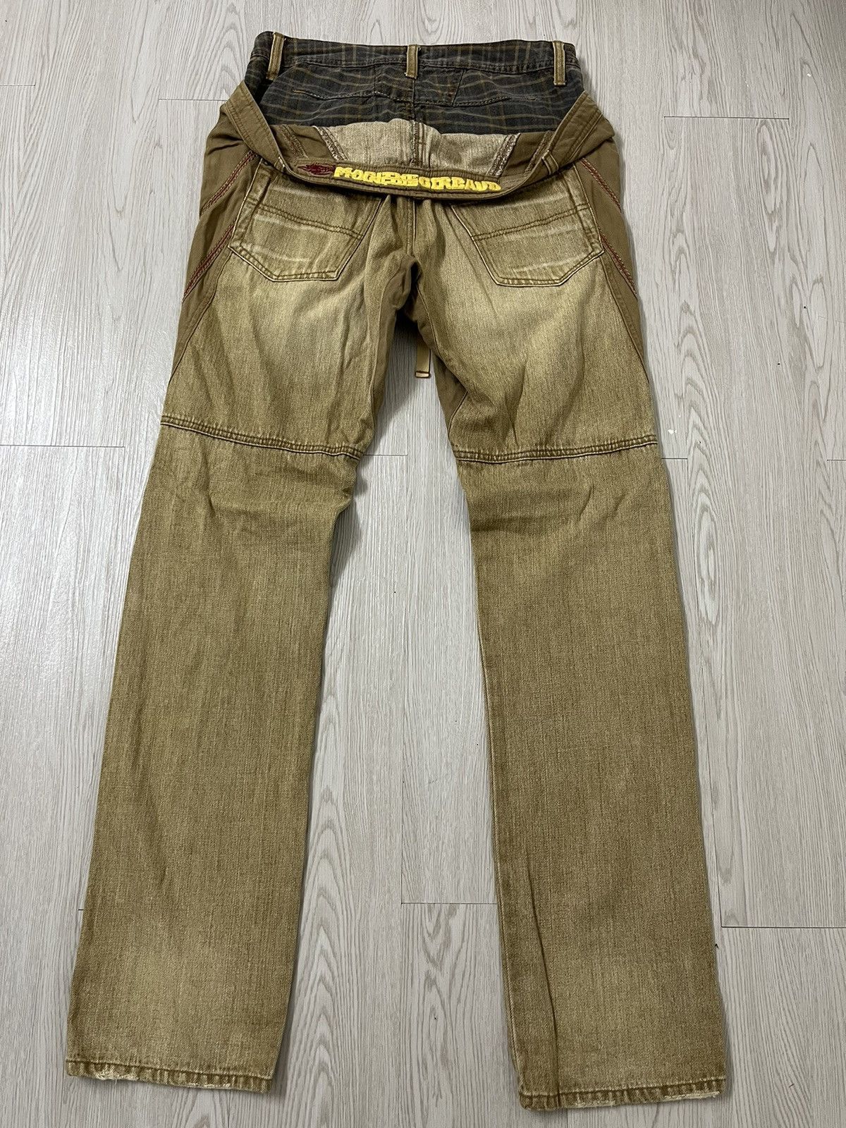 image of Marithe Francois Girbaud Vintage Marithé Francois Girbaud Double Waist Flare Pant in Dark Kaki (Siz