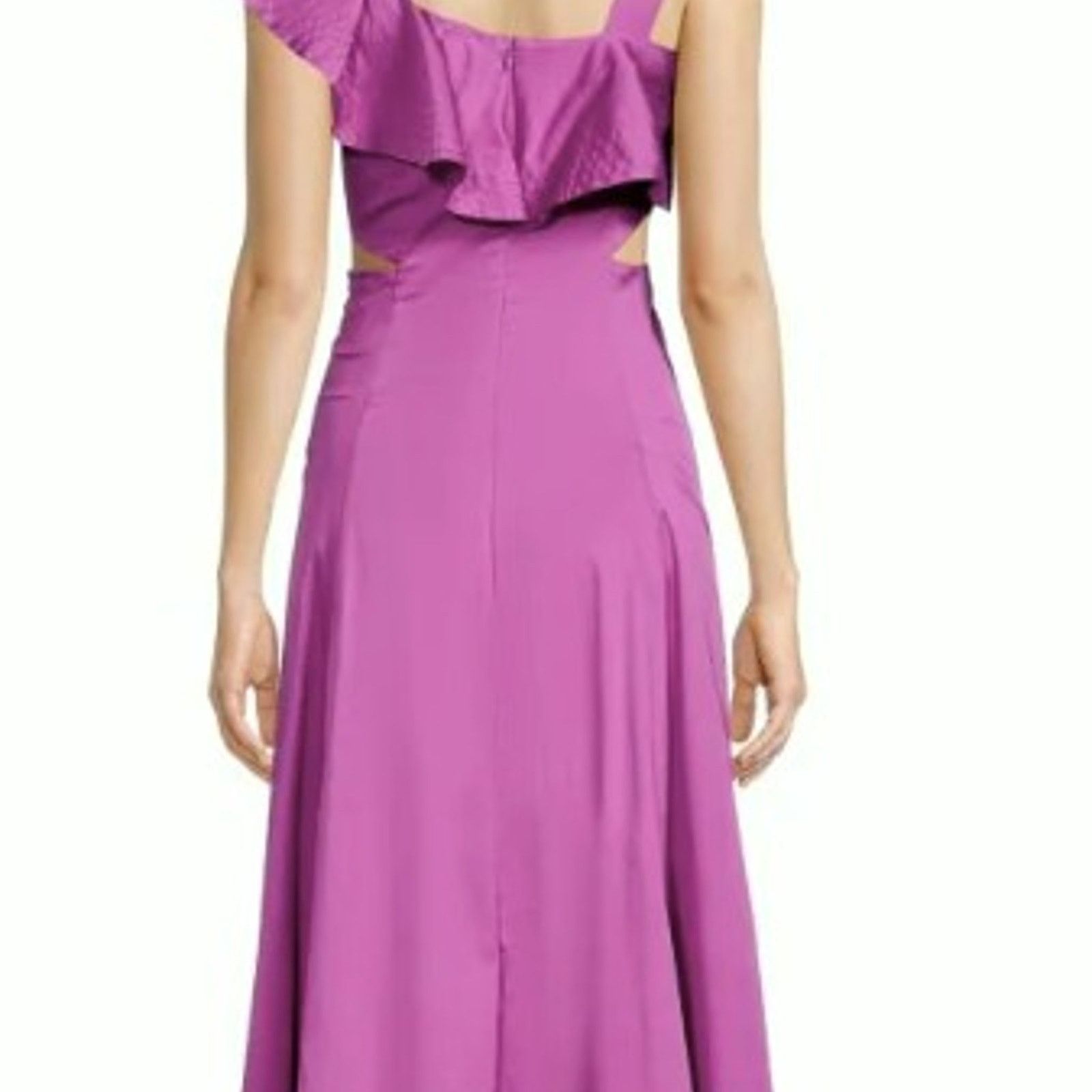 Veronica Beard Veronica Beard Beilla Ruffle A Line Dress Vivid Orchid Size M / US 6-8 / IT 42-44 - 5 Thumbnail
