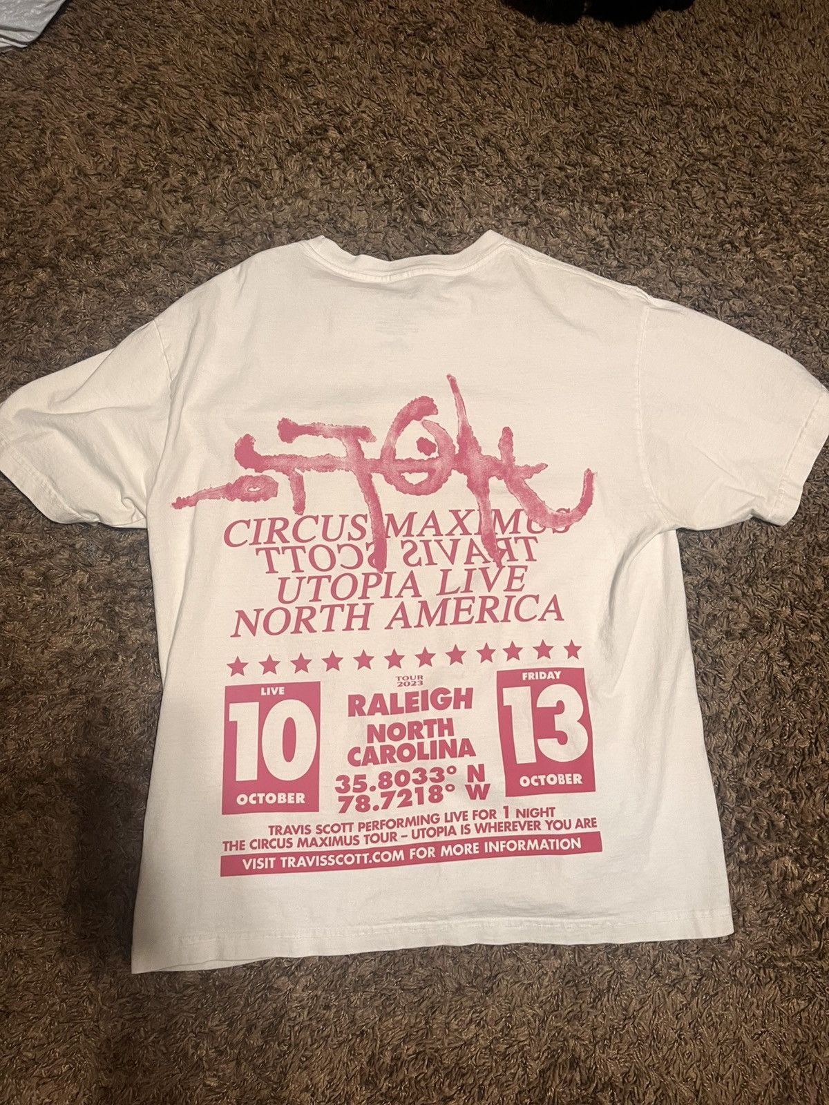 Travis Scott Travis Scott Utopia is in Raleigh Circus Maximus Tee Size US L / EU 52-54 / 3 - 2 Thumbnail