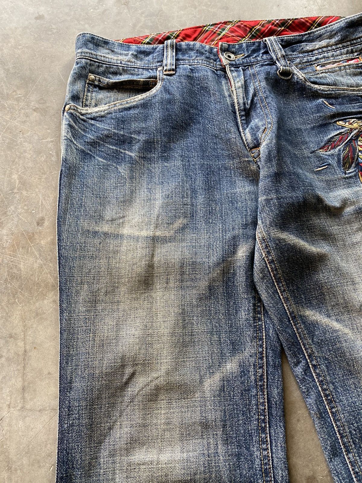 Hysteric Glamour × Nicole Club × Tornado Mart Japanese Nicole Club For Men Embroidery Distressed Denim Size US 33 - 3 Thumbnail