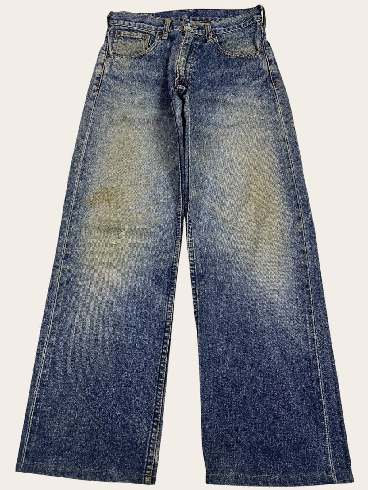 Levi's 90s Japan Levis Lot 503 Selvedge Yellow Faded Jeans Size US 28 / EU 44 - 2 Thumbnail