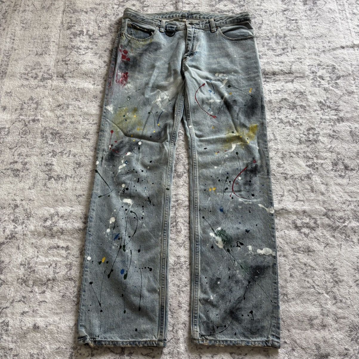 Number Nine SS06 Welcome to the Shadow Paint Splatter Jeans