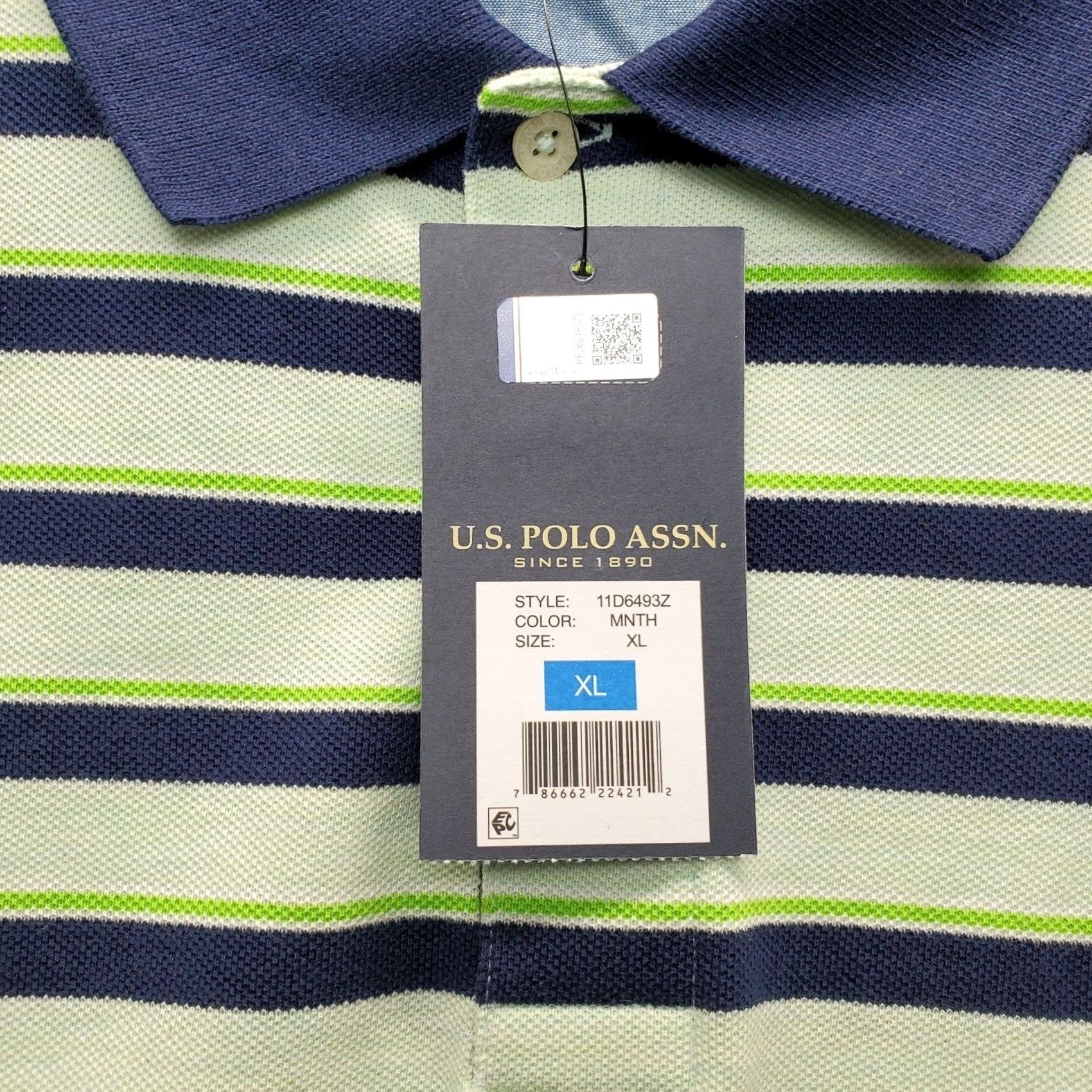 Vintage US Polo Assn. Polo Shirt Mens XL Multi Striped Classic Short Sleeve Flesh Pony Shirt Size US XL / EU 56 / 4 - 6 Thumbnail