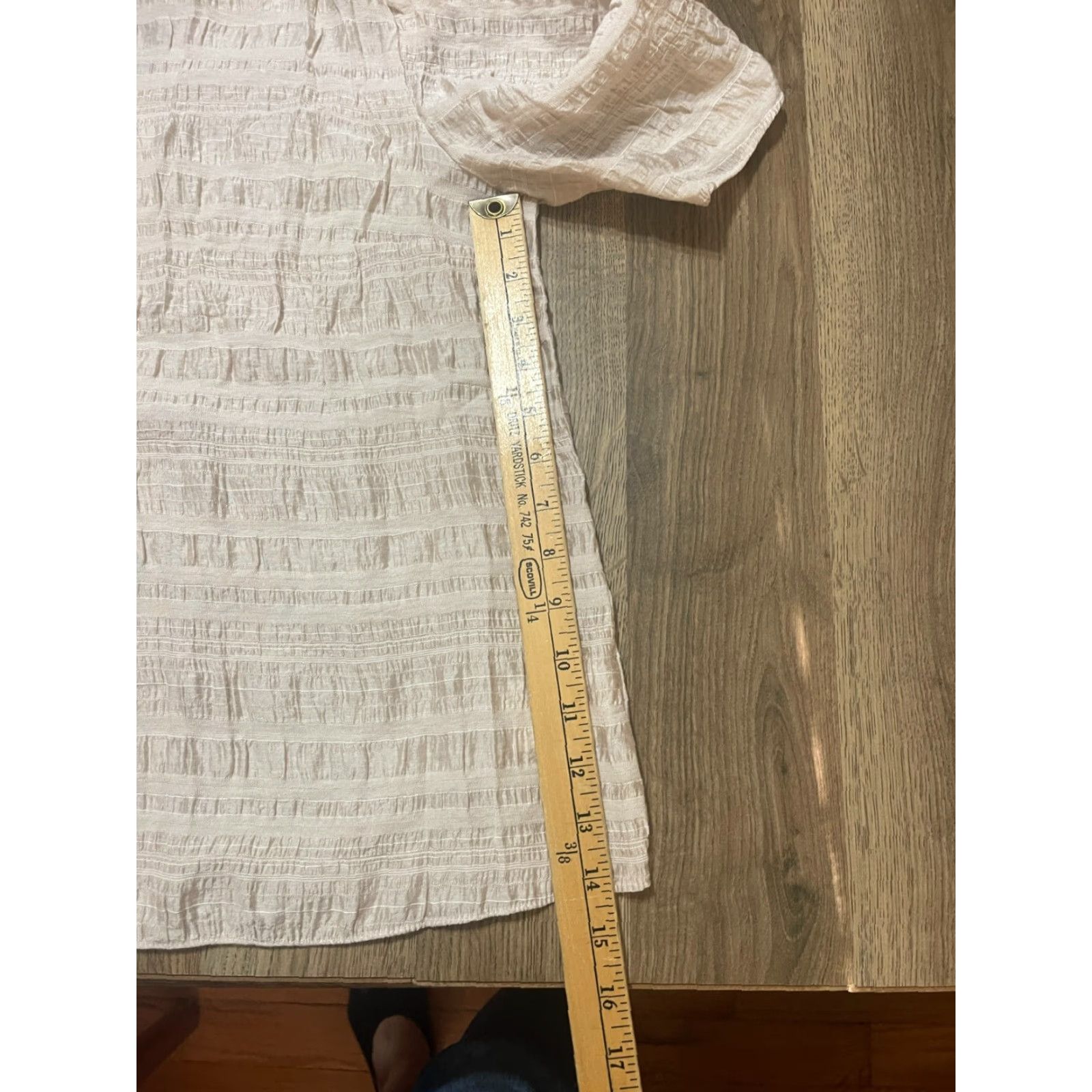 Express Express Shirt Women's Medium, Puff Sleeve, Tan, Brown - Casual T-Shirt, Round Neck, Short Sleeve, Solid, Regular Fit, Express - Womens Size M / US 6-8 / IT 42-44 - 6 Thumbnail