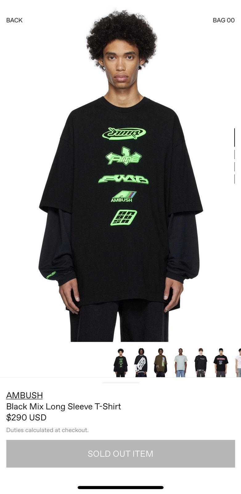 Ambush Design Black Mix Long Sleeve Tshirt | Grailed