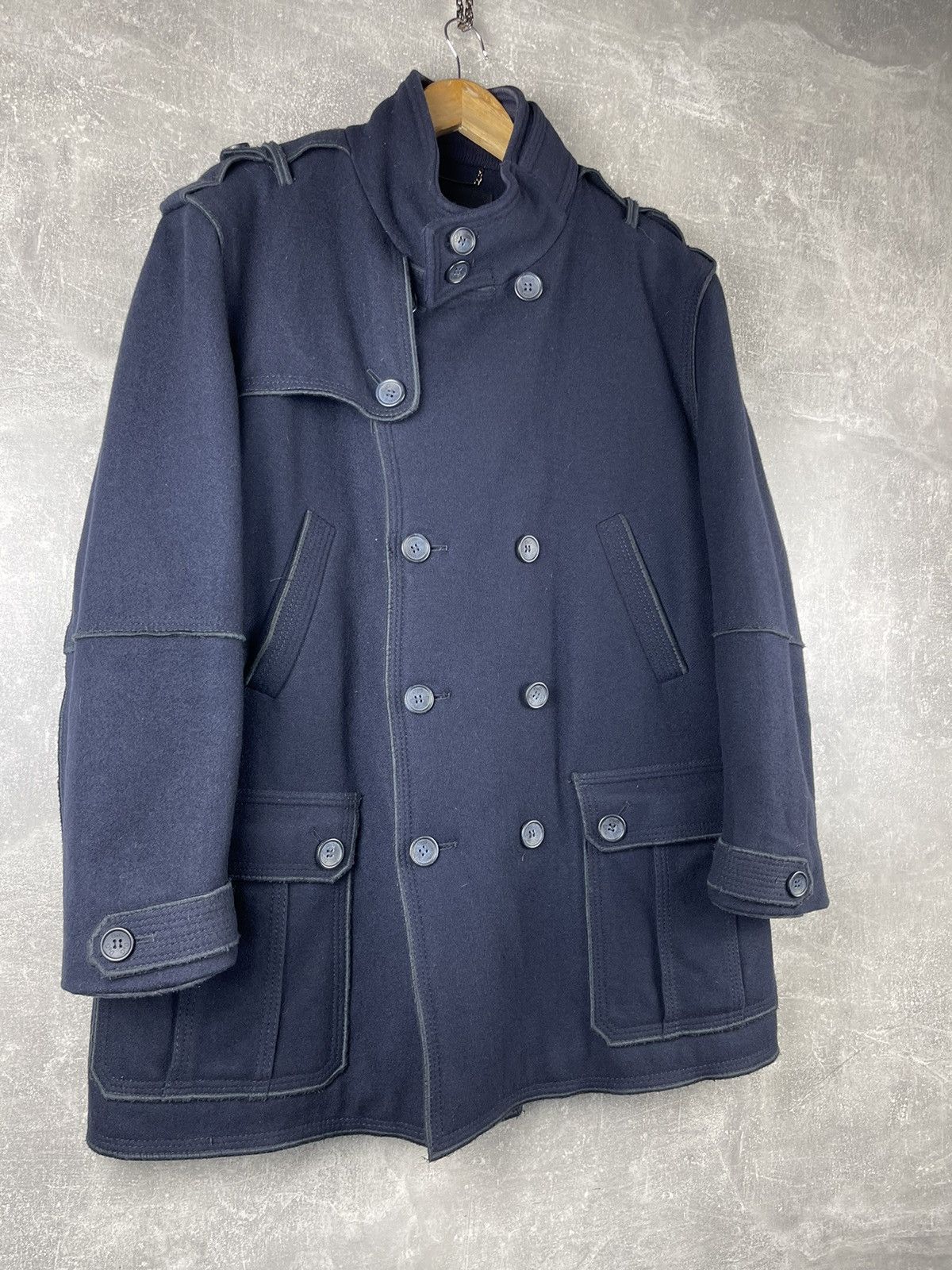 Dolce & Gabbana Dolce &Gabbana Vintage Military Wool Double Breasted Peacoat Size US L / EU 52-54 / 3 - 3 Thumbnail