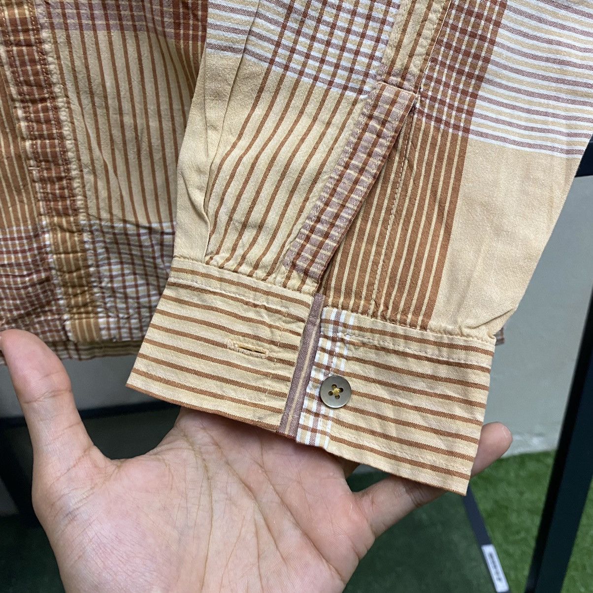 Hai Sporting Gear HAI SPORTING GEAR BY ISSEY MIYAKE CHECKED BUTTON SHIRT Size US M / EU 48-50 / 2 - 8 Thumbnail