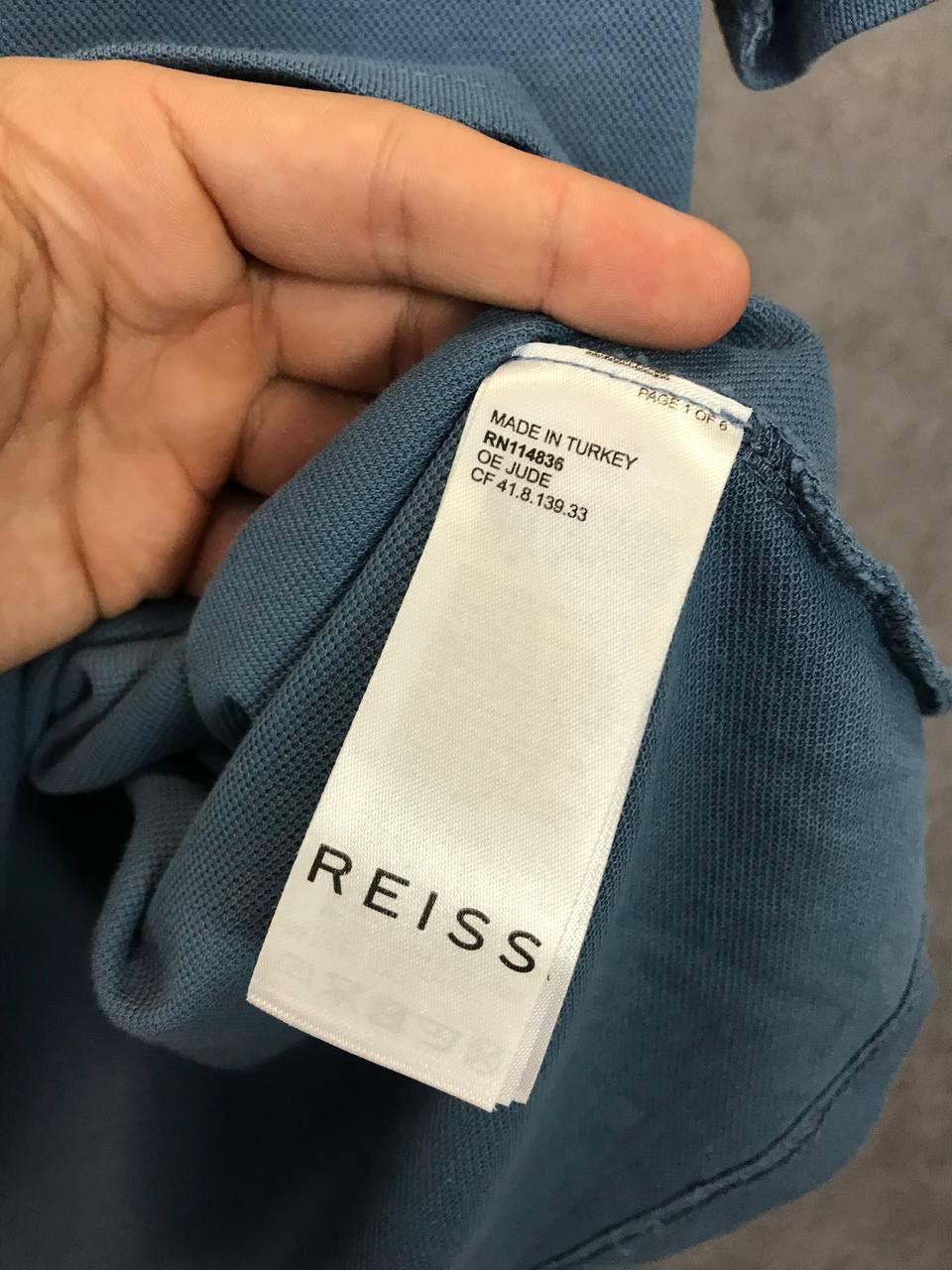 Designer Reiss 1/3 zip designer polo tee Size US M / EU 48-50 / 2 - 5 Thumbnail