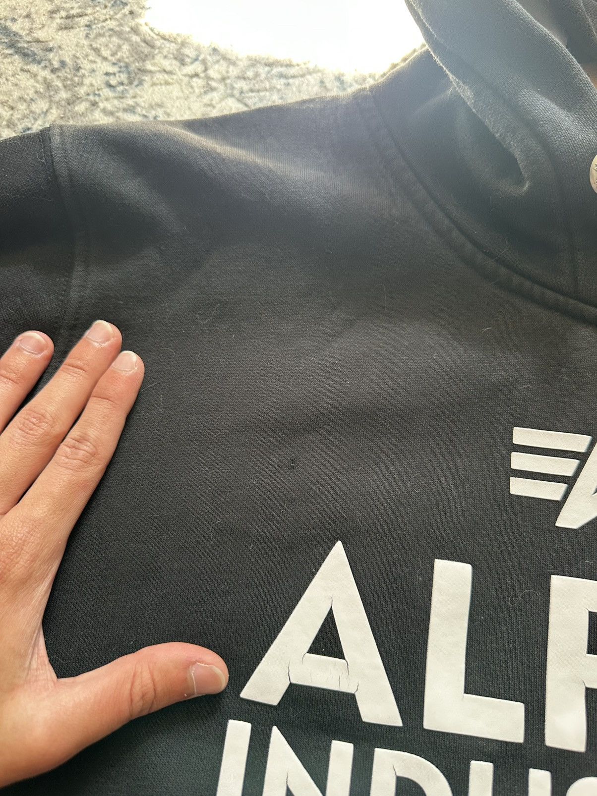 Alpha Industries Alpha Industries Contrast Hood Big Logo Hoodie Black Size US L / EU 52-54 / 3 - 7 Thumbnail