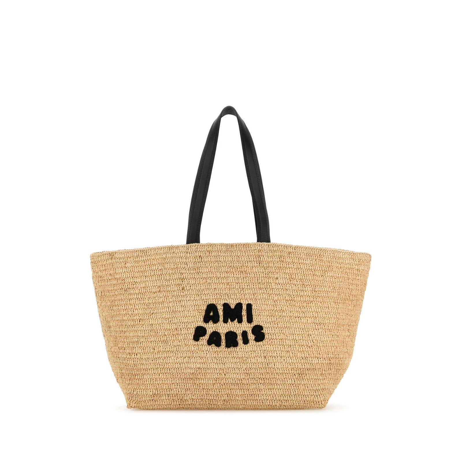 AMI AMI Raffia Black Tote Bag New & Authentic Size ONE SIZE - 1 Thumbnail