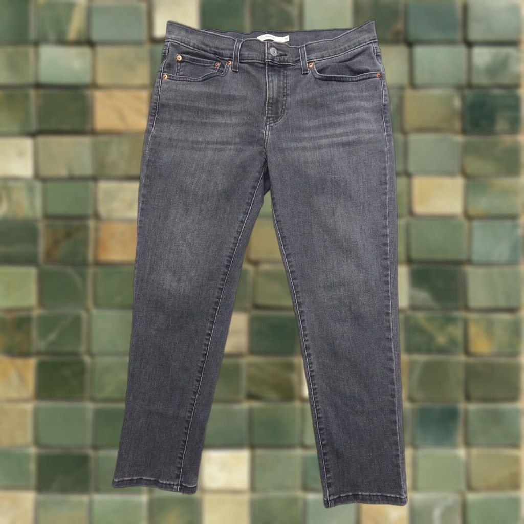 Levi's Levi's Jeans Boyfriend Size 30 Gray Denim Stretch 27" Inseam Mid Rise Regular Fit Women 5-Pocket Design Vintage: No Theme: 90s Size 30" / US 8 / IT 44 - 1 Thumbnail