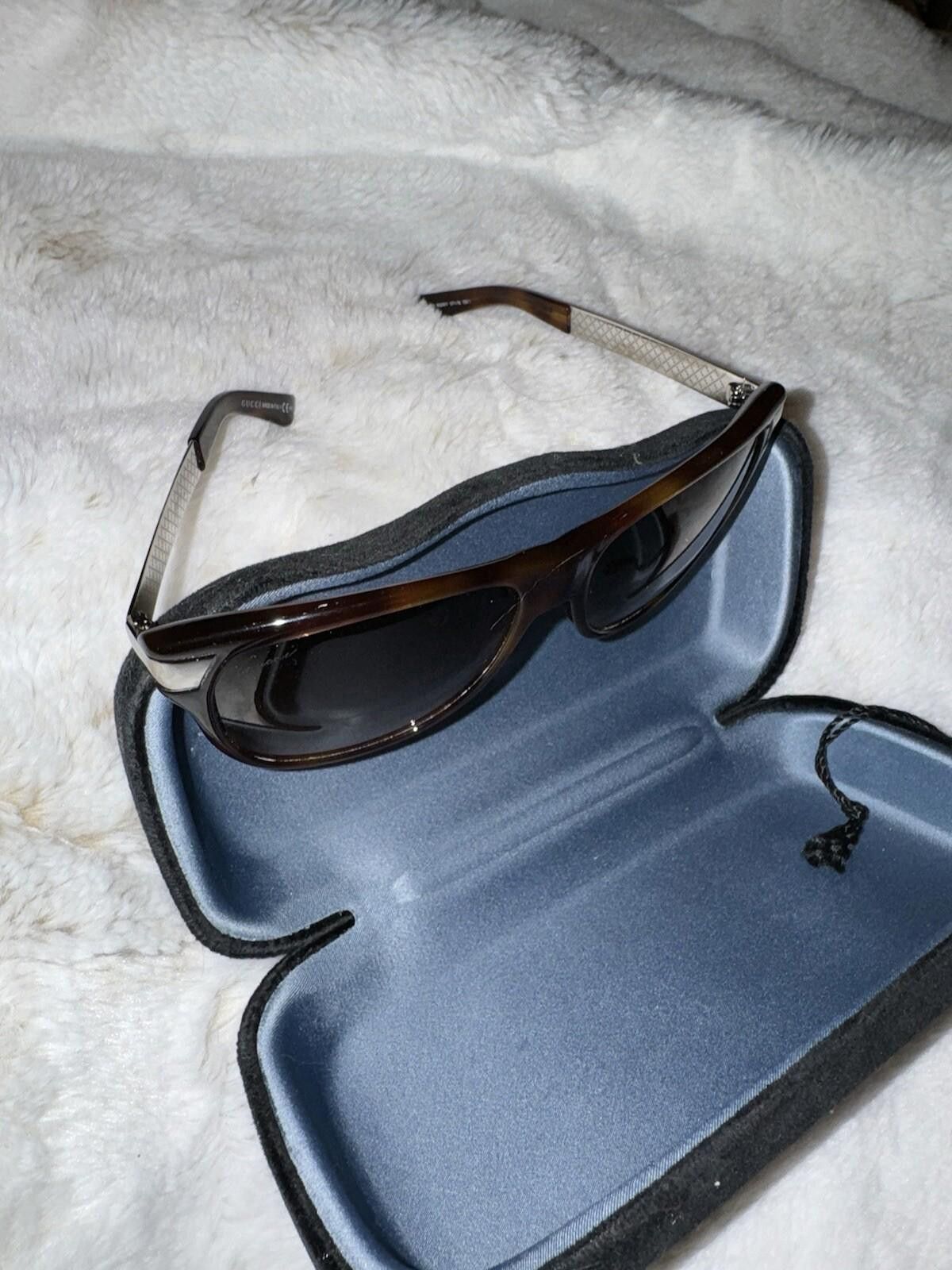 Gucci GUCCI Cristal Cat Sunglasses Brown Gradient & Silver w/ Case Size ONE SIZE - 9 Thumbnail