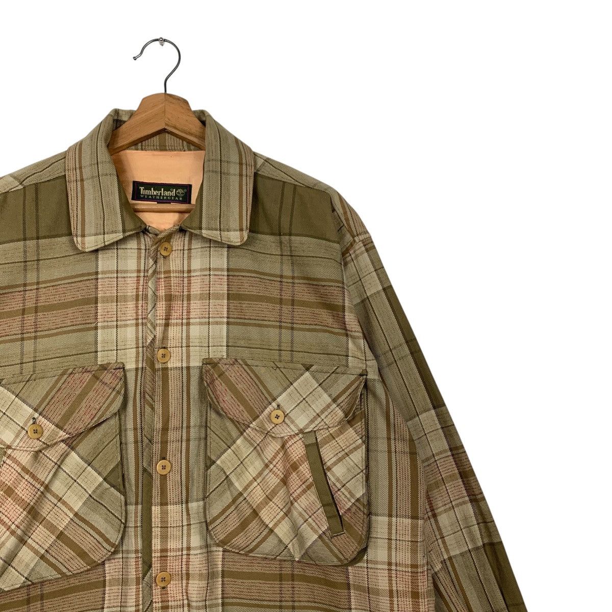 Timberland Vintage 90's TIMBERLAND Checked Flannel Jacket #2588-C117 Size US M / EU 48-50 / 2 - 5 Thumbnail