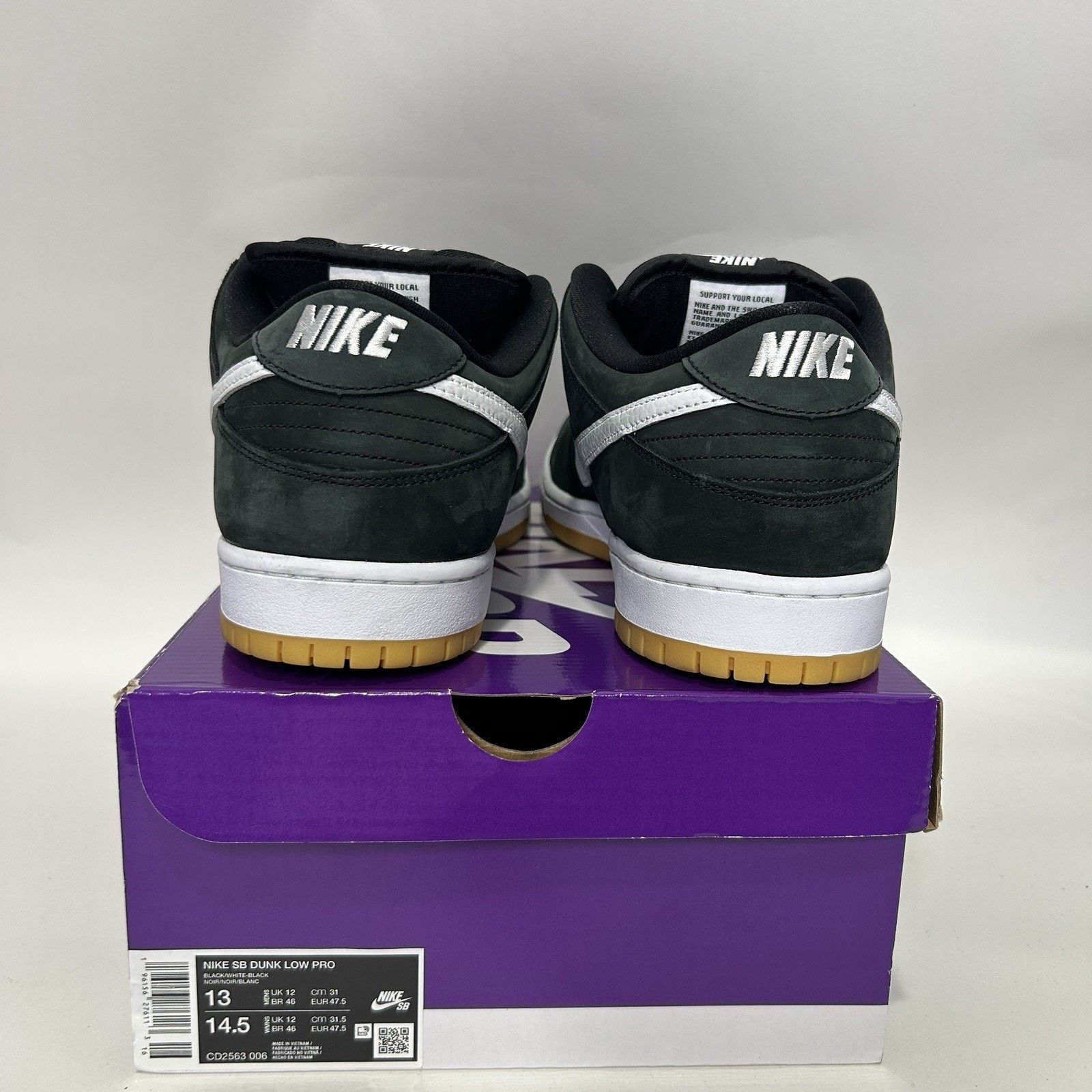 Nike Nike SB Dunk Low Pro “Black Gum” Size US 13 / EU 46 - 4 Thumbnail