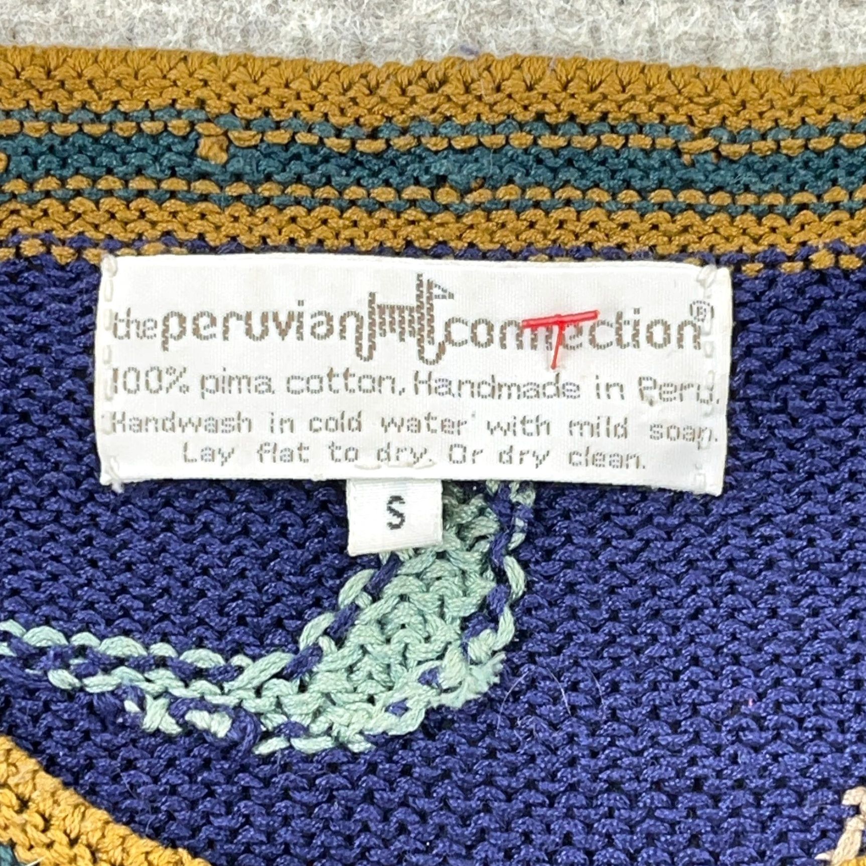 Vintage Vintage Peruvian Connection Women's Blue 90s Geometric Pullover Sweater User: Vintage Peruvian Connection Women's Blue 90s Geometric Pullover Sweater Size L / US 10 / IT 46 - 3 Thumbnail