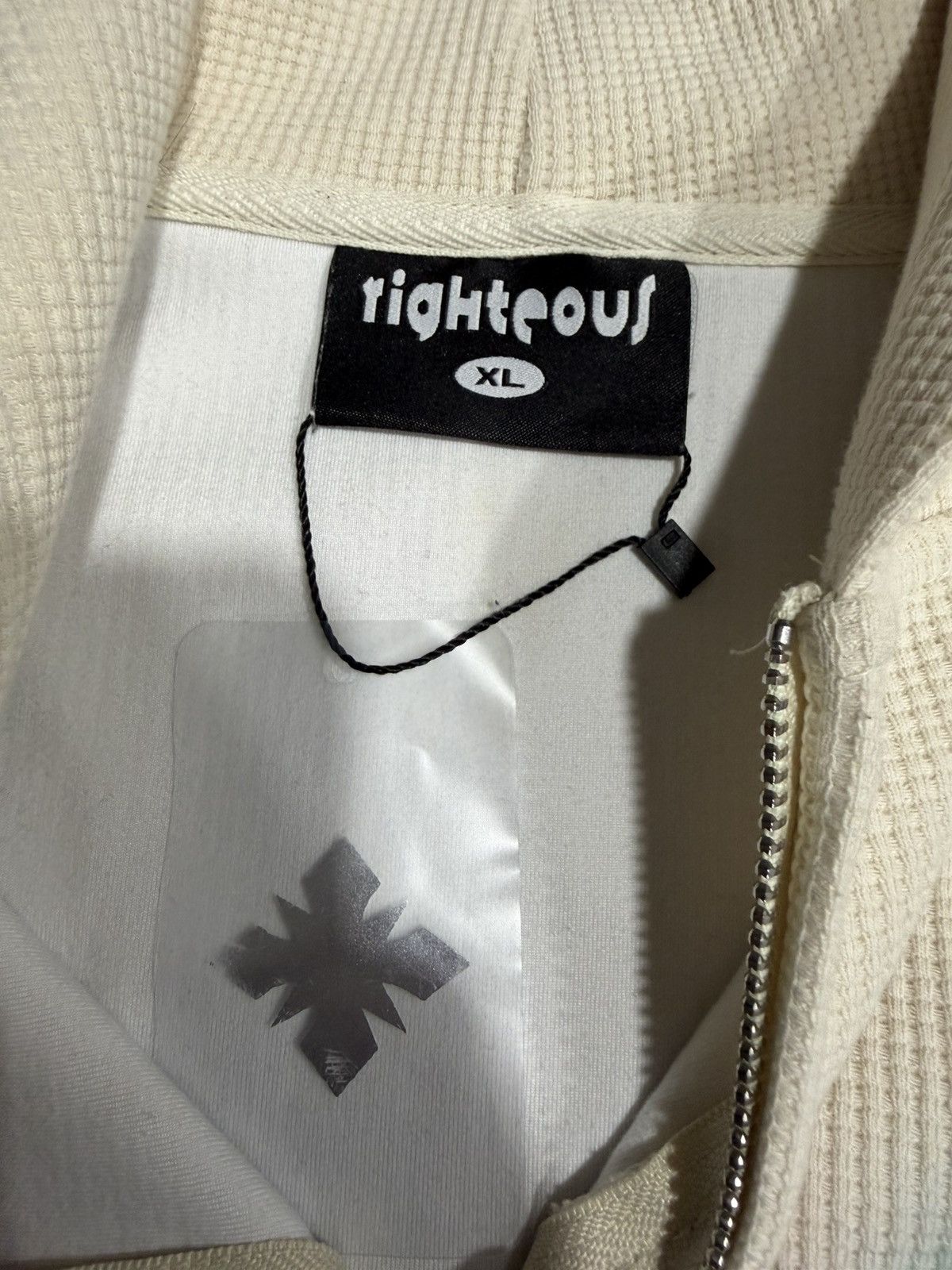 Other Righteous Thermal Zip Up Hoodie Cream Size US XL / EU 56 / 4 - 4 Thumbnail