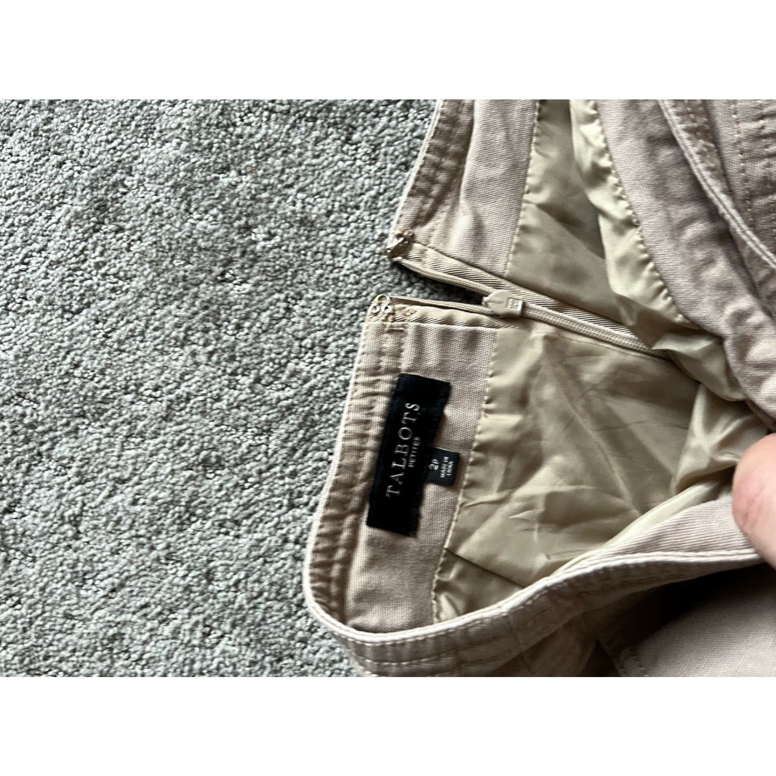 Talbots VINTAGE Talbots Skirt Women's Short Pencil Stretch Cotton Brown Zip Casual Business 2P Size 26" / US 2 / IT 38 - 3 Thumbnail