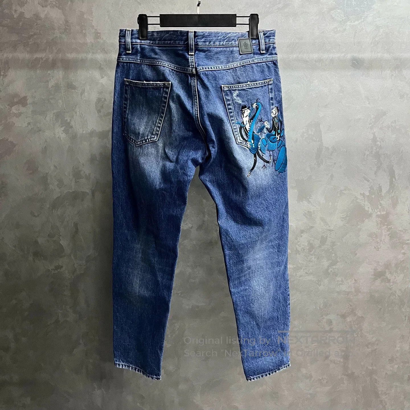 Dolce & Gabbana blue patterned mid-rise denim jeans. Size US 30 / EU 46 - 5 Thumbnail