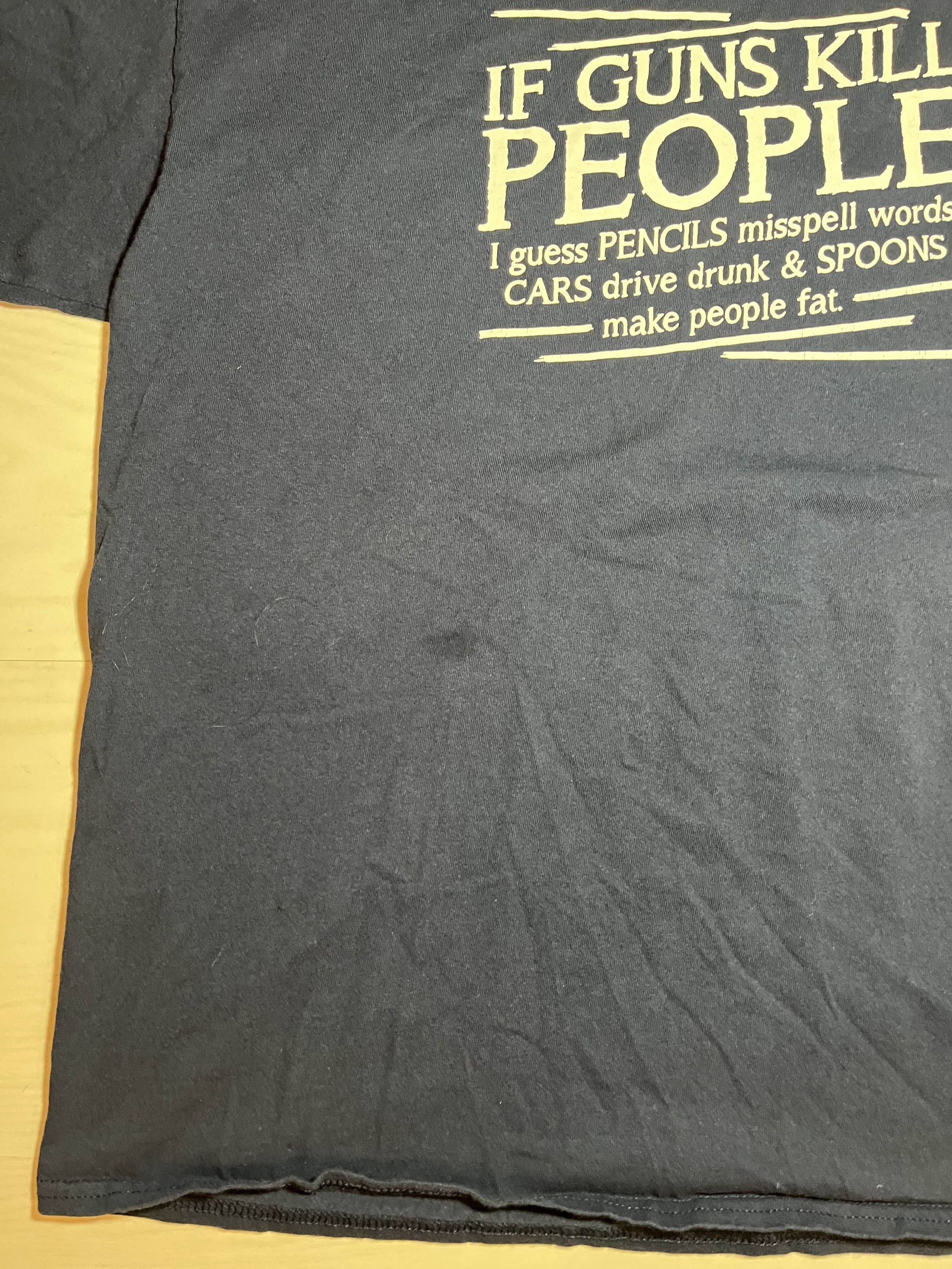 Vintage Y2K Funny If Guns Kill People Shirt Size US L / EU 52-54 / 3 - 7 Thumbnail