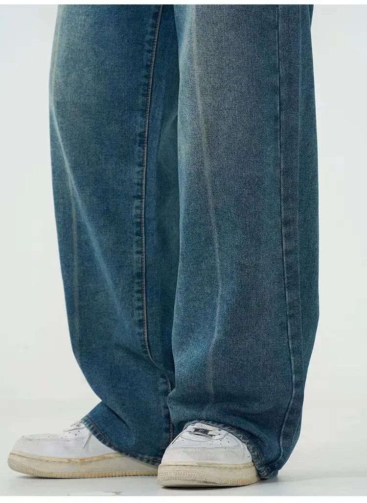 Japanese Brand Washed straight leg wide leg jeans Size US 32 / EU 48 - 5 Thumbnail