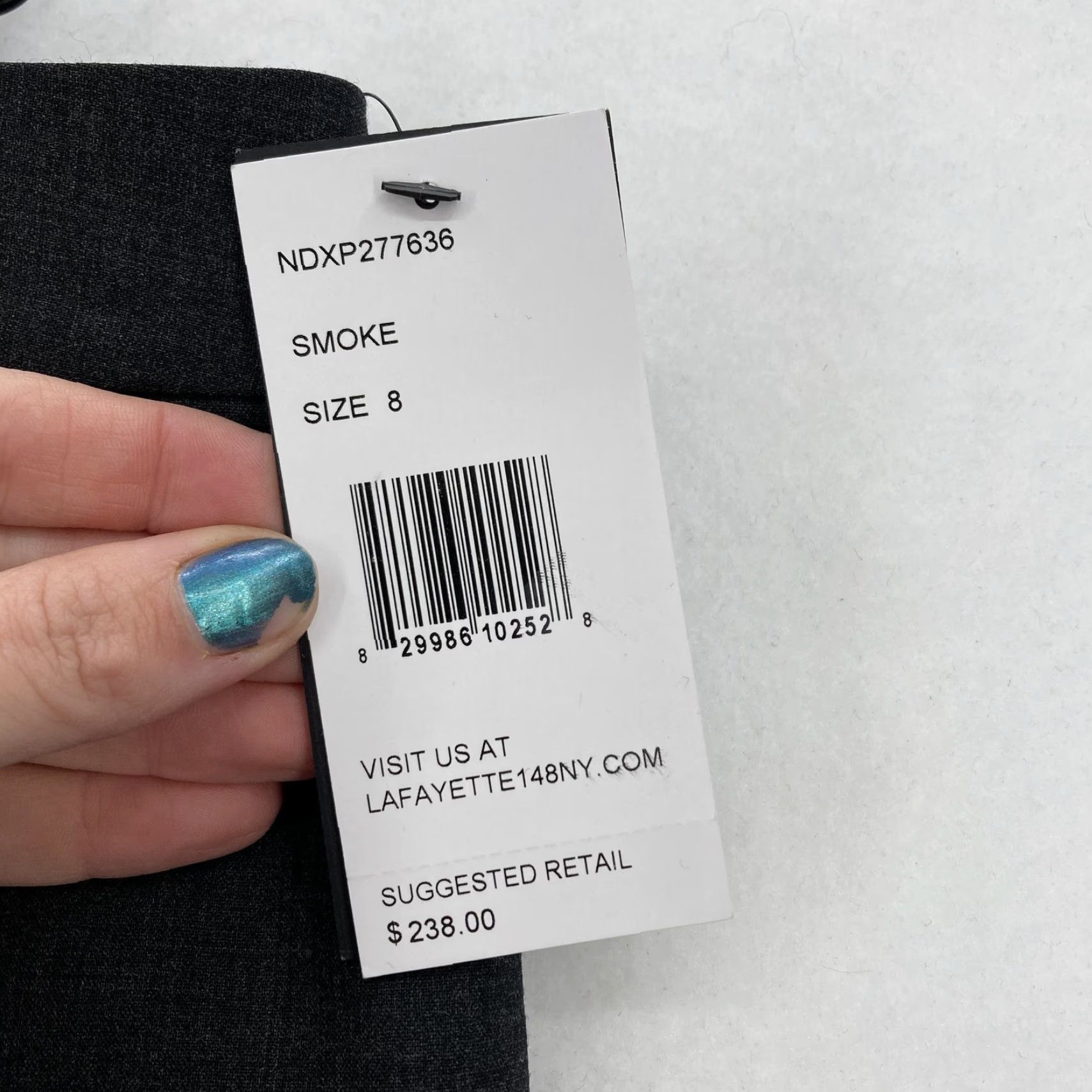 Vintage Lafayette 148 New York Pants Womens 8 Smoke Virgin Wool Stretch Dress NWT Size 30" / US 8 / IT 44 - 4 Thumbnail
