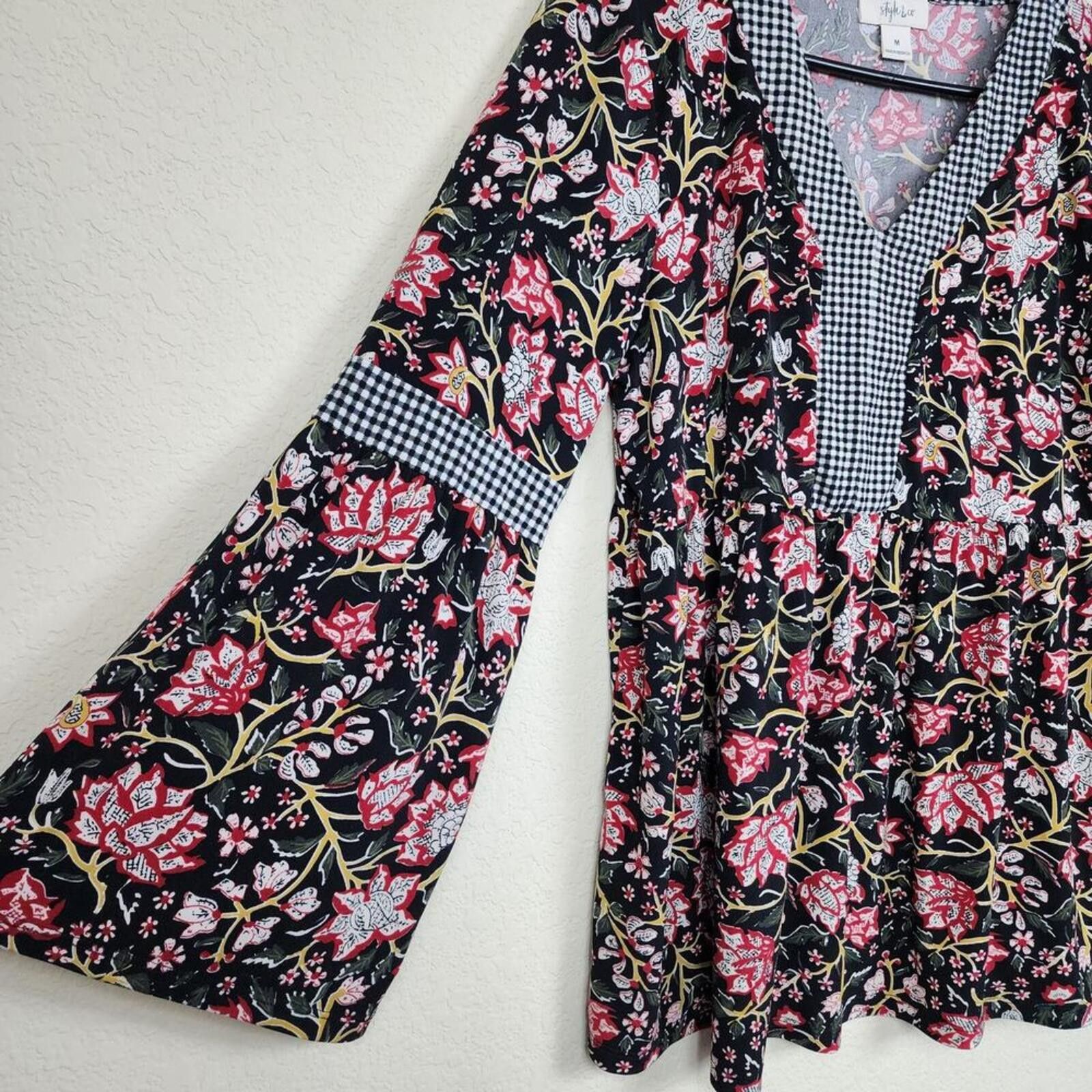 Style & Co Boho Floral Medium Blouse Size M / US 6-8 / IT 42-44 - 5 Thumbnail