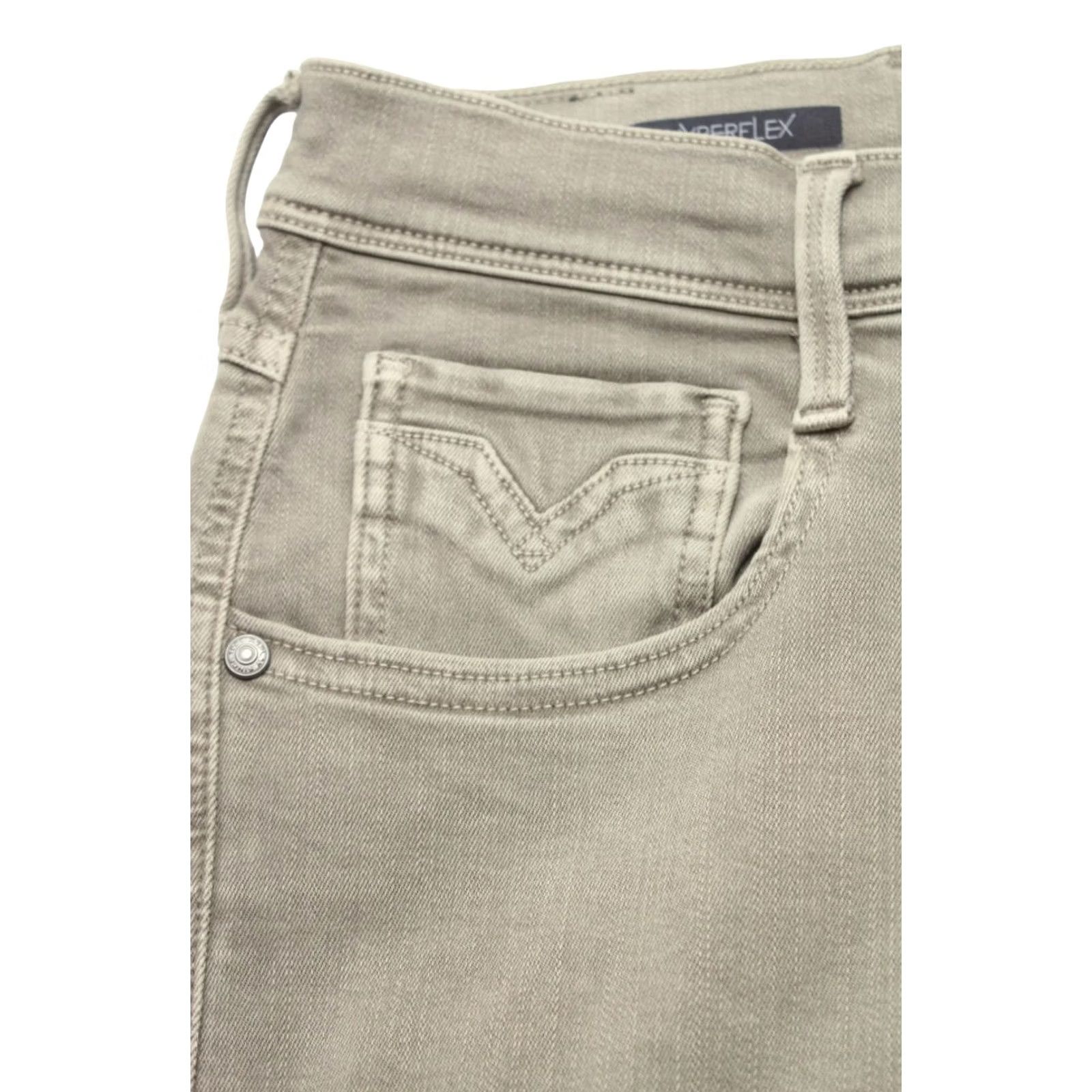 Replay Replay Anbass HyperFlex Jeans Men's W29/L32 Stretchy Zip Fly Fade Effect Beige Size US 29 - 6 Thumbnail