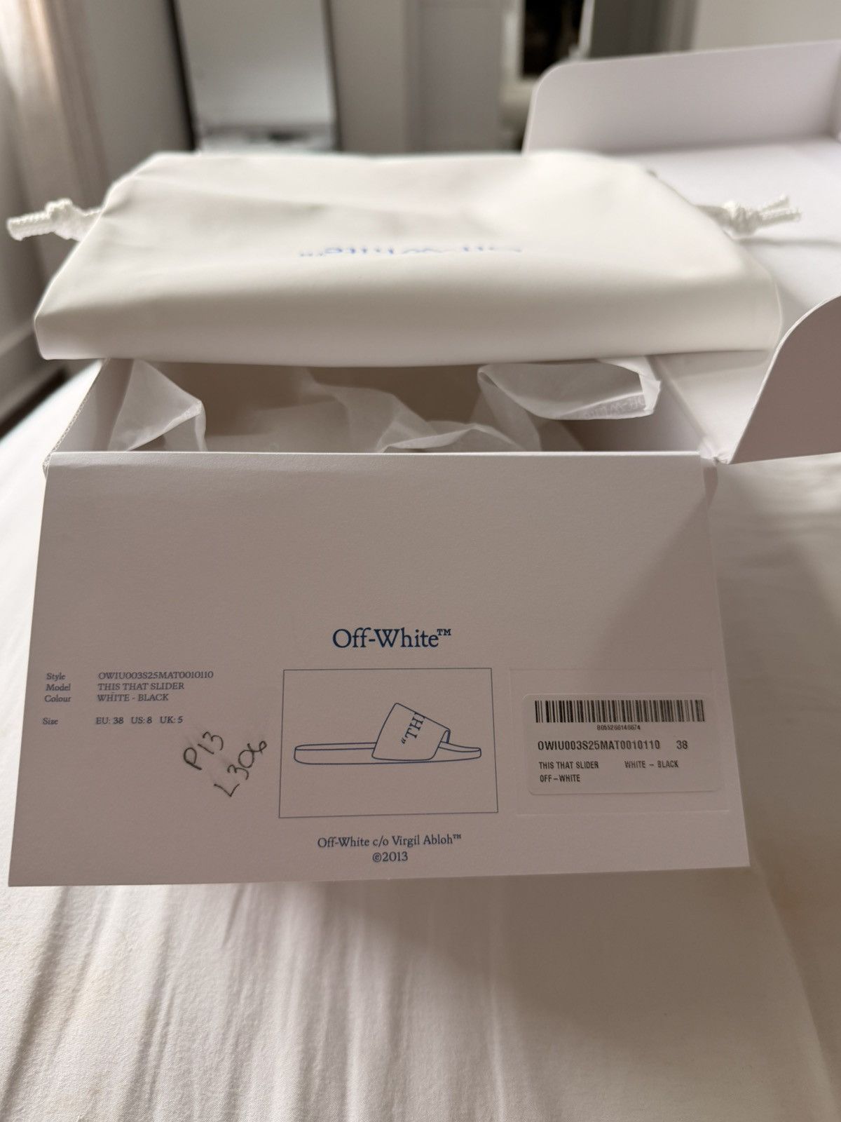 Off-White Off-White White "THIS" "THAT" Slide Sandals Size US 8 / IT 38 - 6 Thumbnail