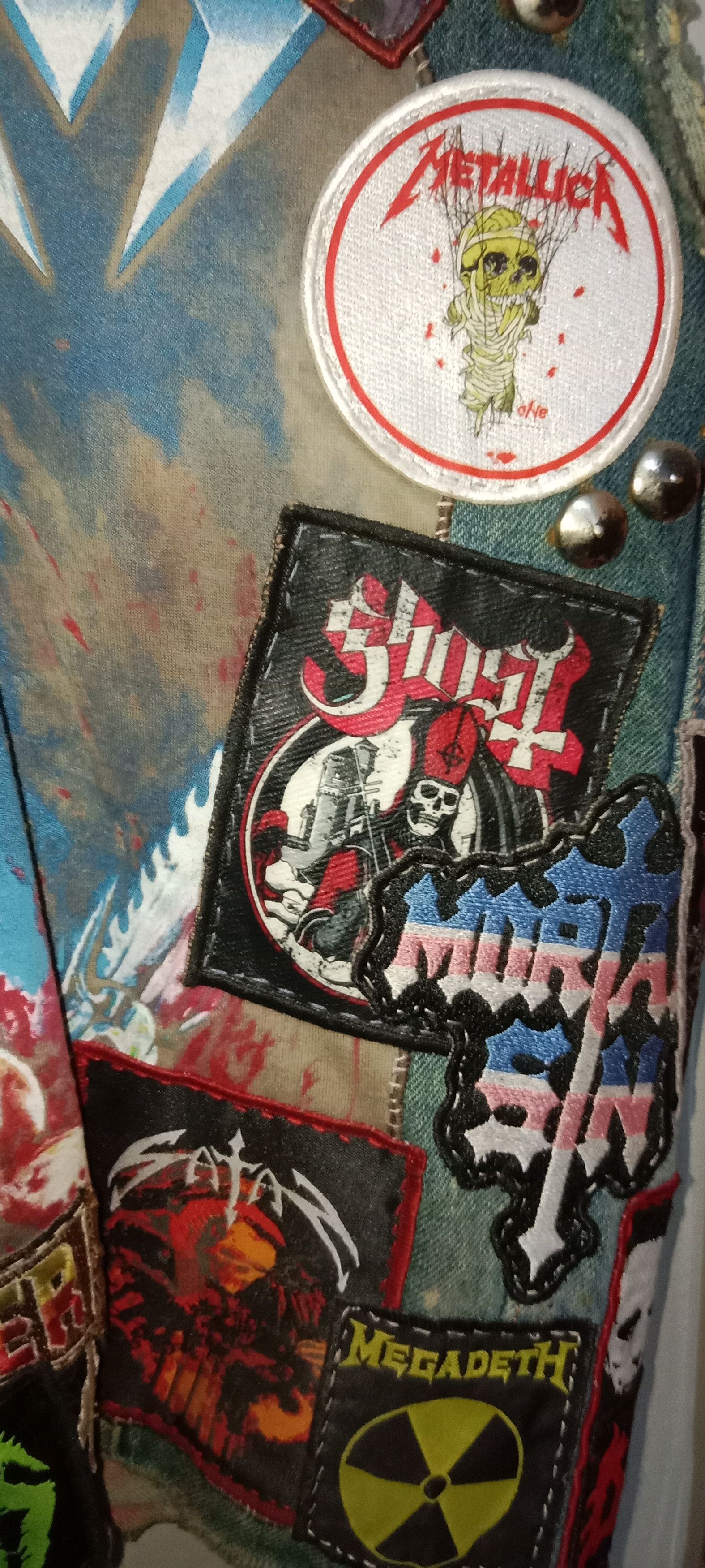 Levi's Vintage Metal Battle Vest–Custom Thrash & Death Metal Jacket Size US M / EU 48-50 / 2 - 6 Thumbnail