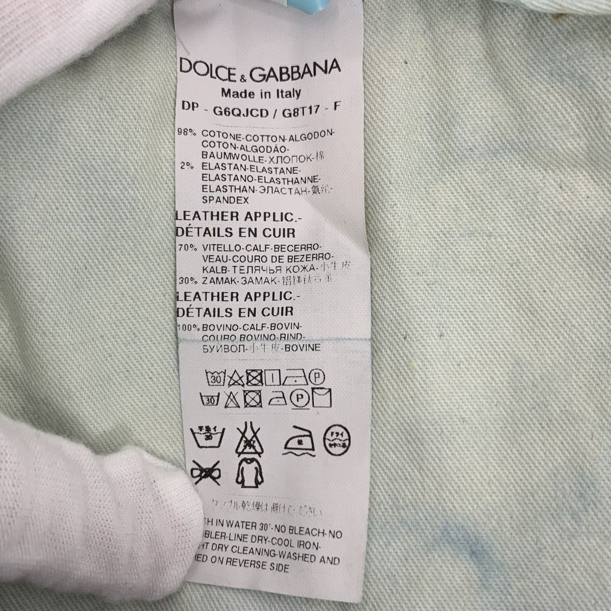 Dolce & Gabbana Dolce & Gabbana Navy Blue Cotton Denim Casual Pants K26WX Size US 34 / EU 50 - 9 Thumbnail