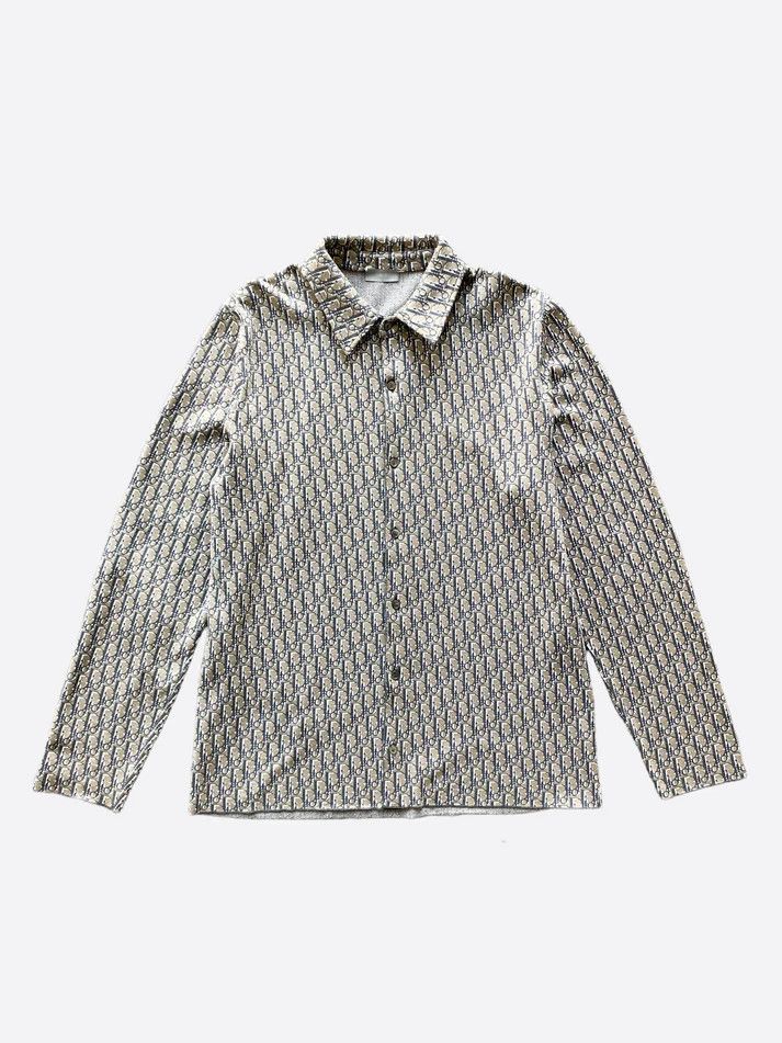 Dior DIOR - Oblique Jacquard Print Shirt Size US L / EU 52-54 / 3 - 1 Thumbnail