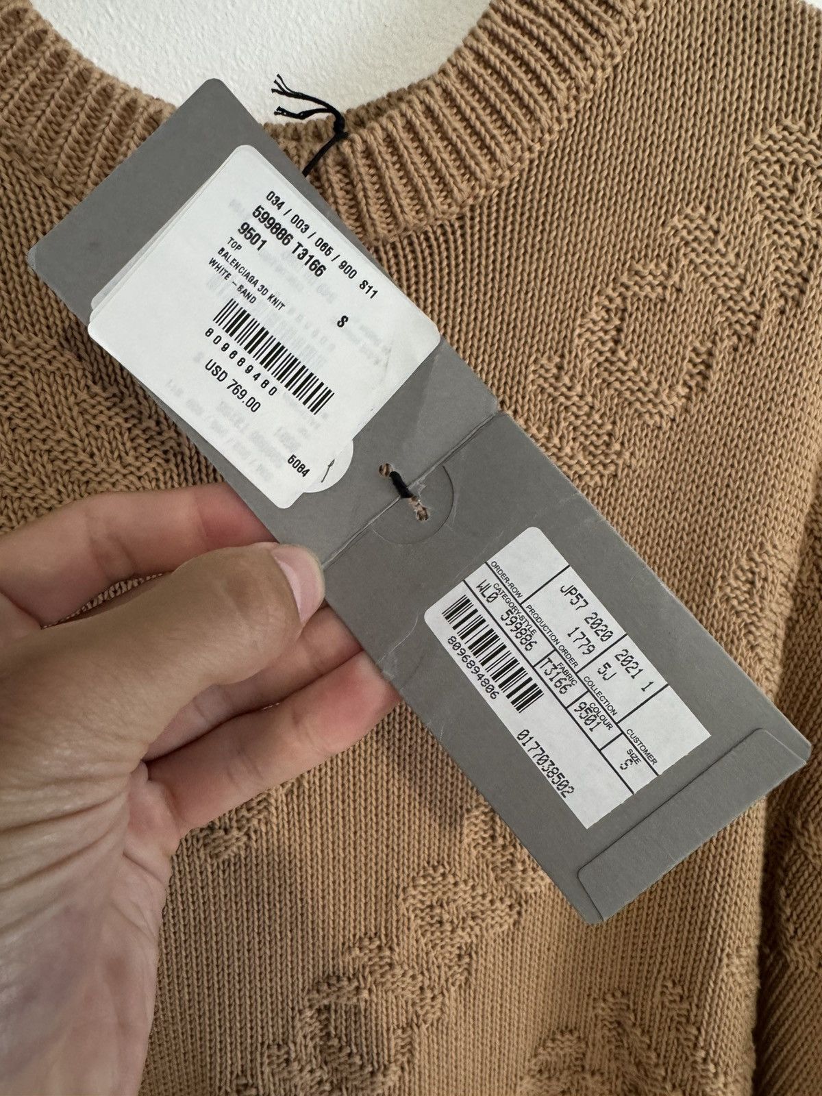 Balenciaga Balenciaga Logo Knit Sweater Sand Beige SZ IT46/S NWT Size US S / EU 44-46 / 1 - 3 Thumbnail